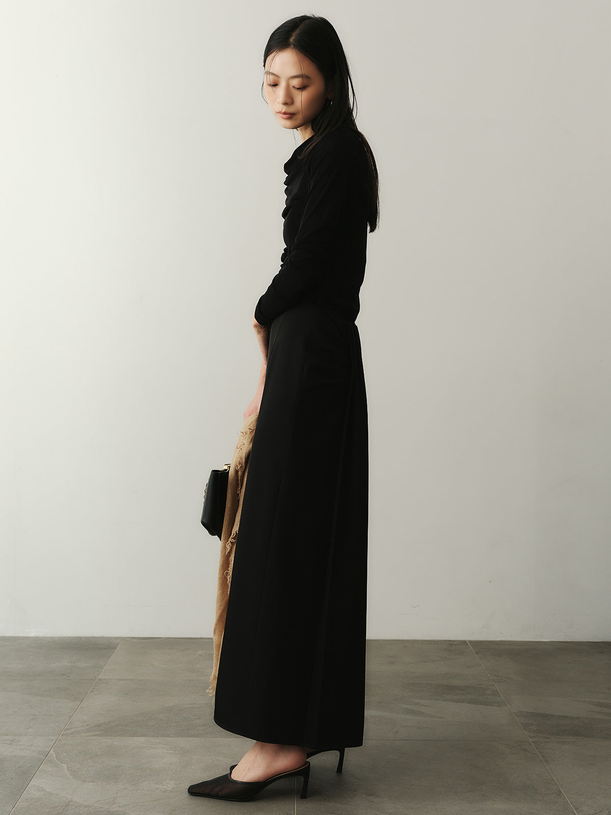 ドレープディティールスカート