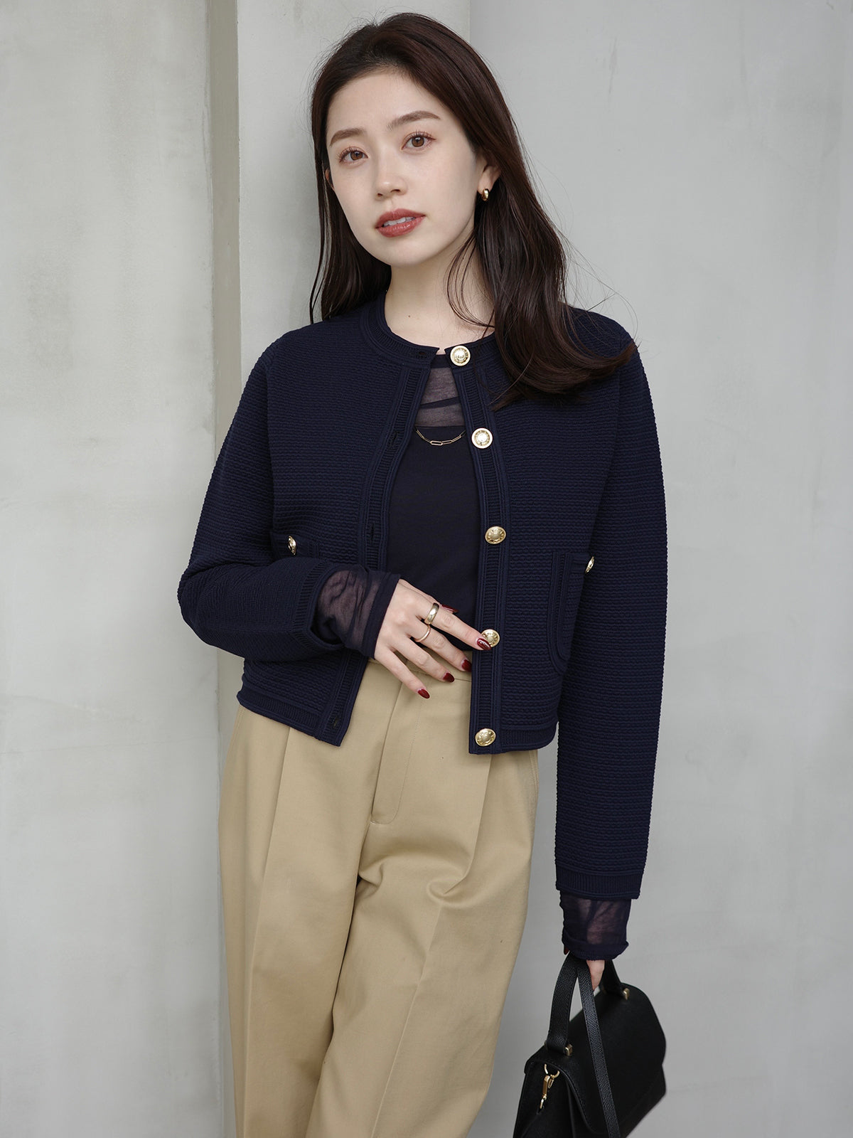 コットンクロスワイドパンツ