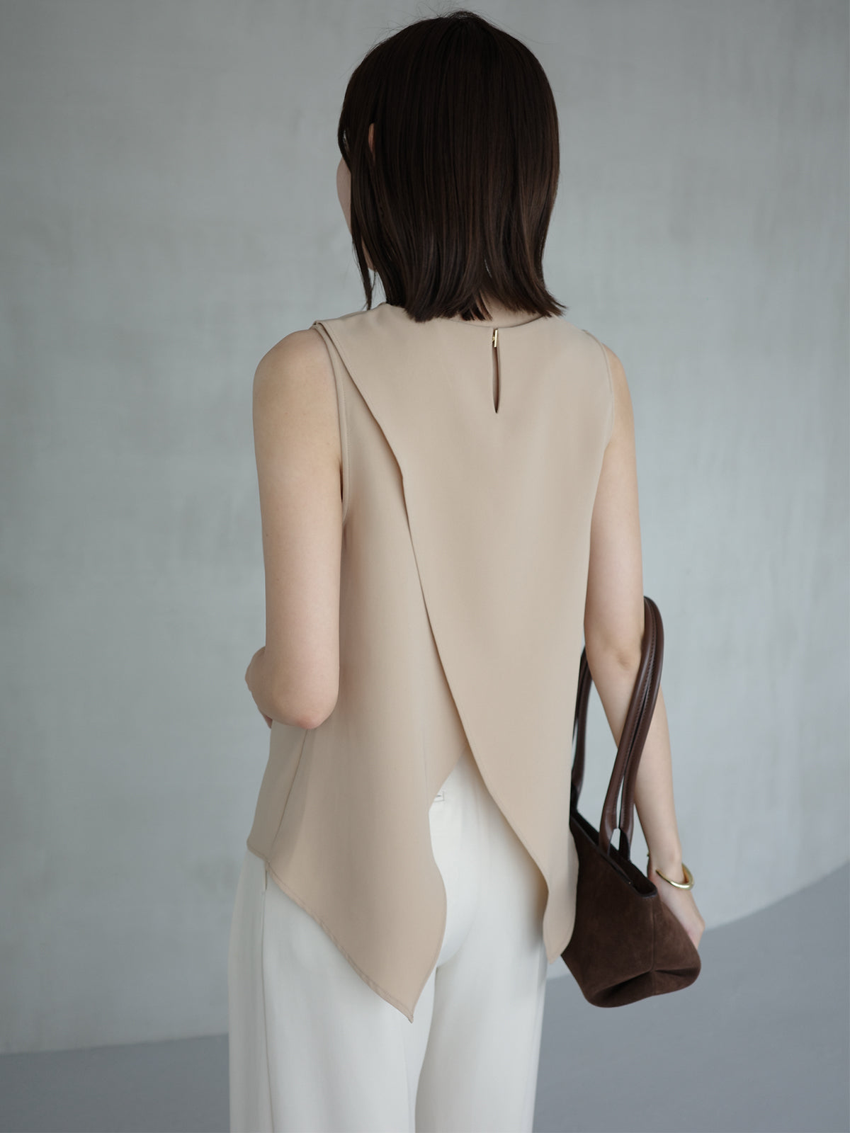 トリアセテートドレープブラウス