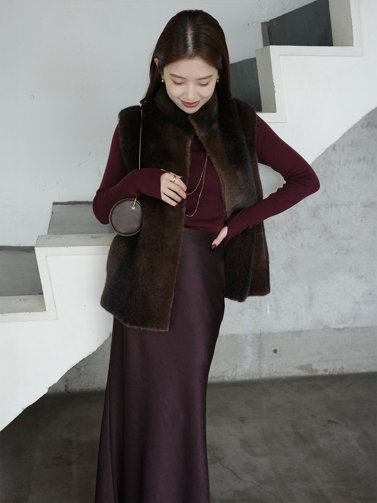 PR:157cm COLOR:BROWN SIZE:F