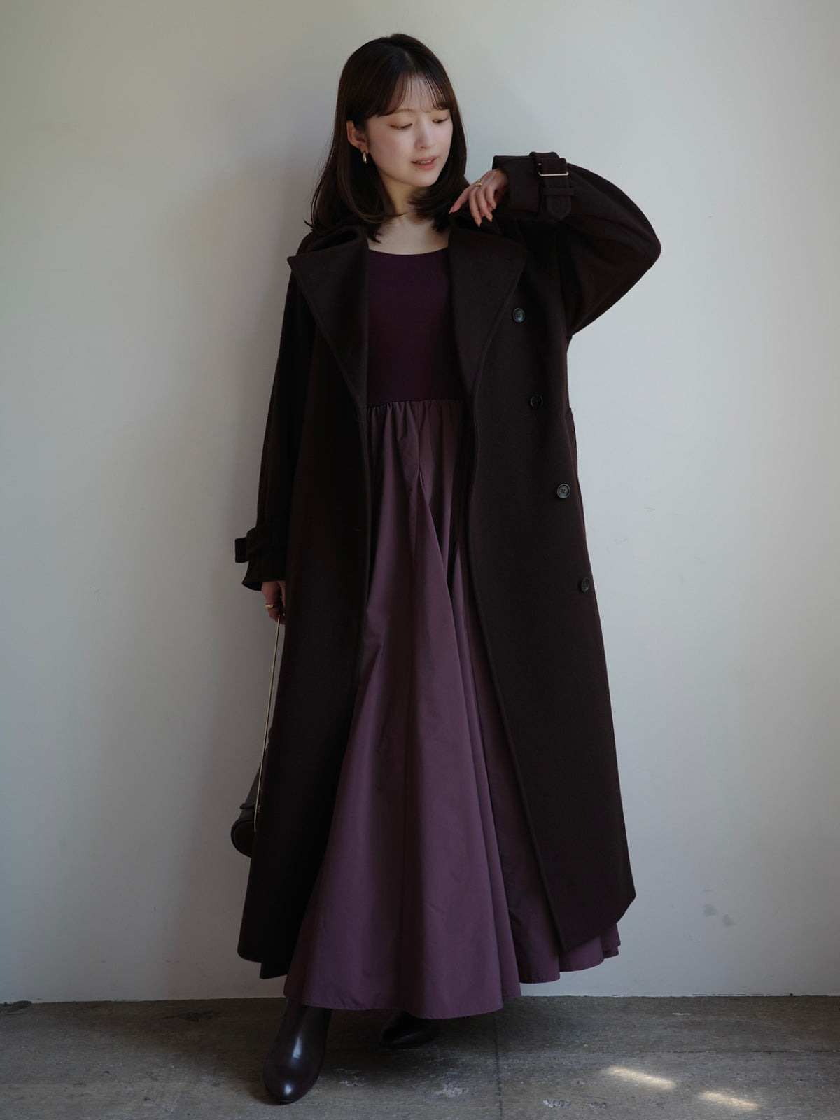 PR:156cm COLOR:DARK BROWN SIZE:1