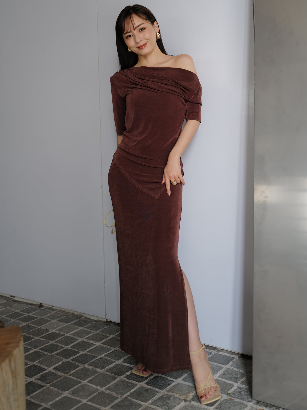 アセテートカットナロースカート