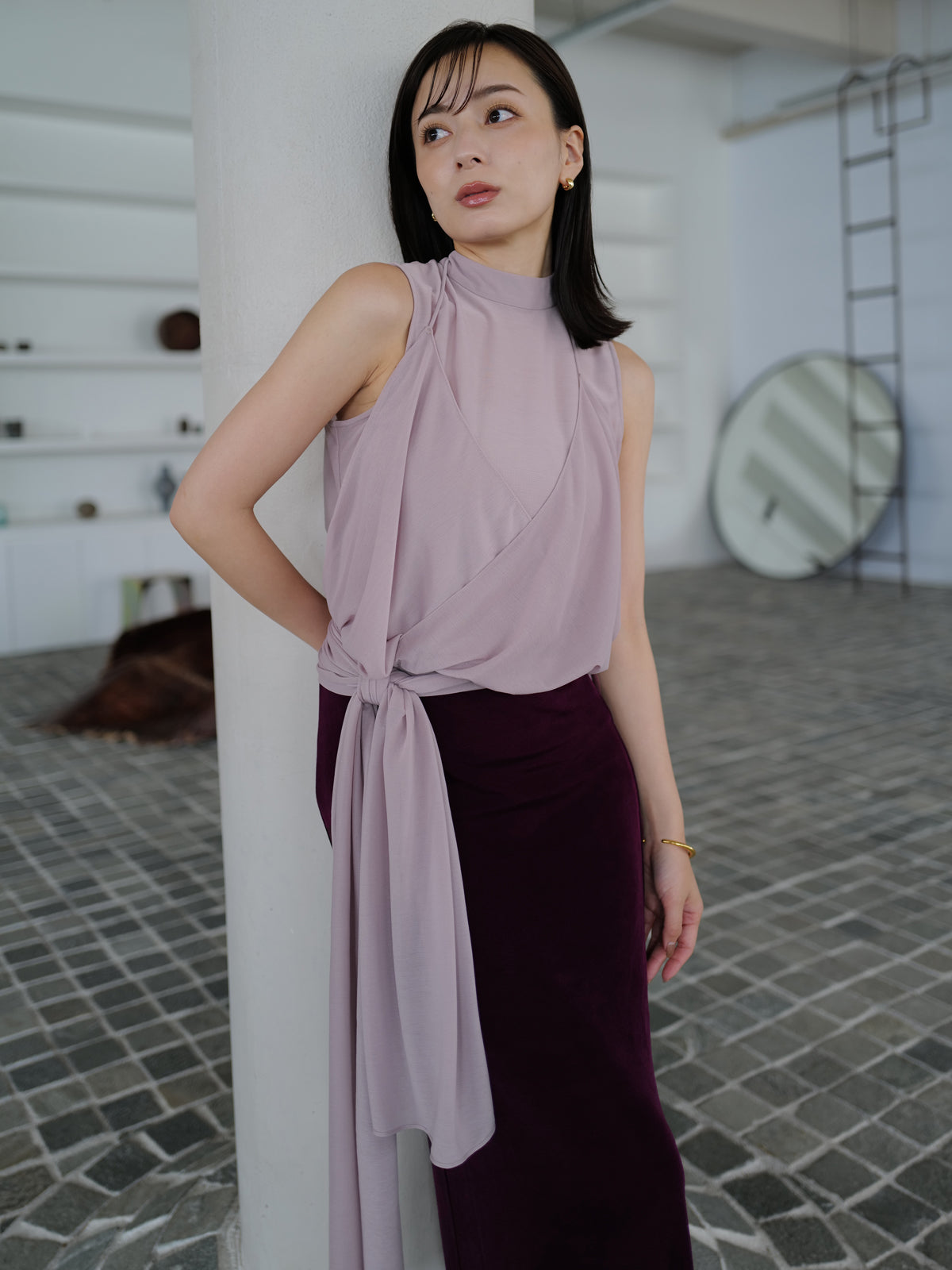 アセテートカットナロースカート