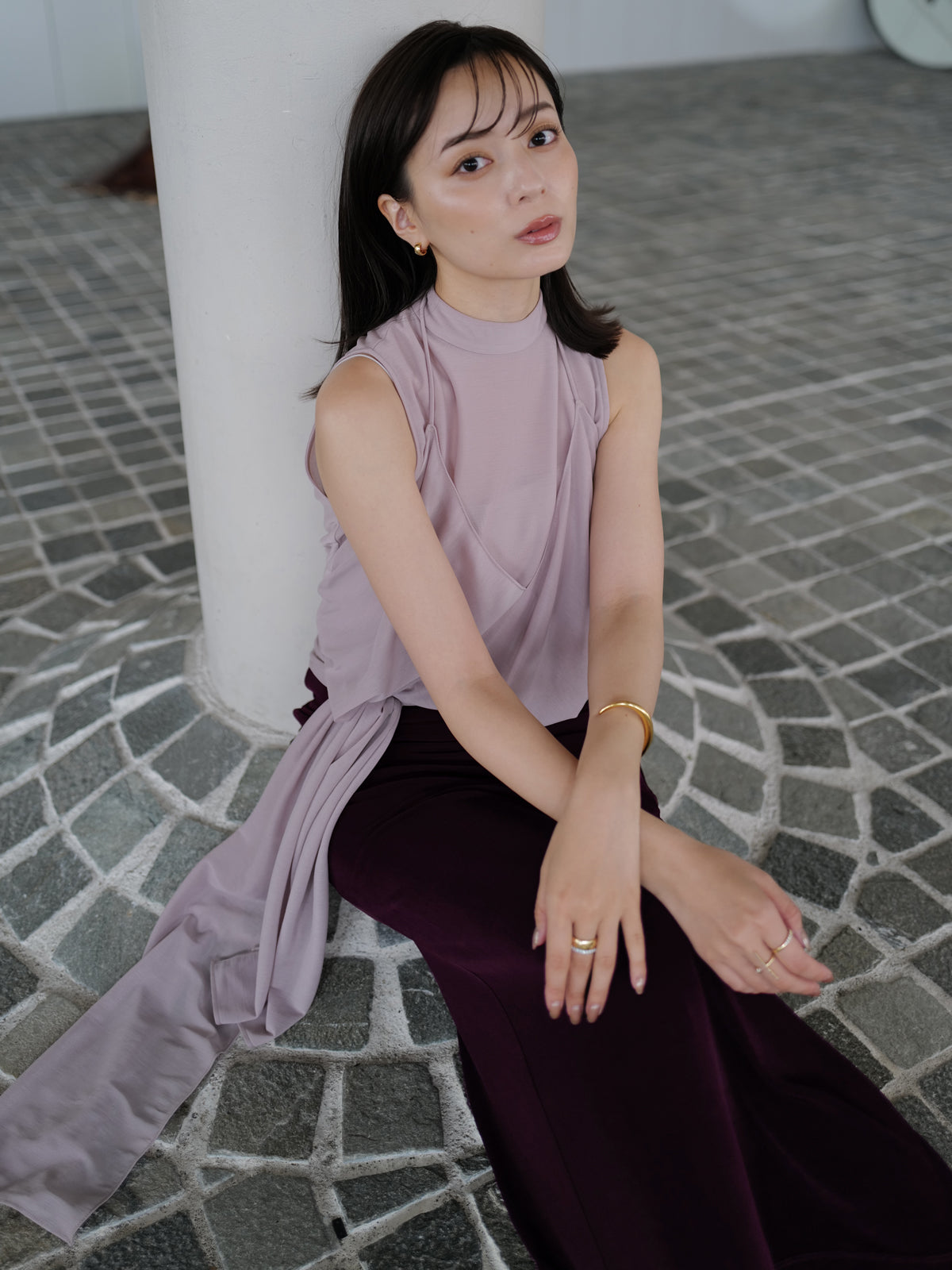 アセテートカットナロースカート