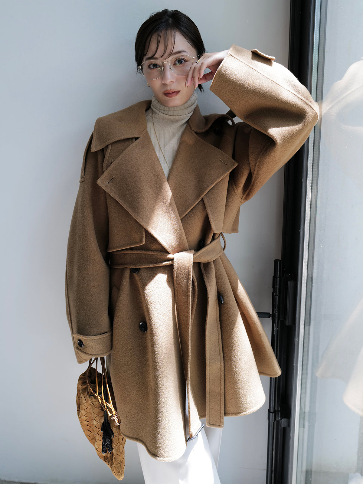 リバーウールミドルトレンチコート