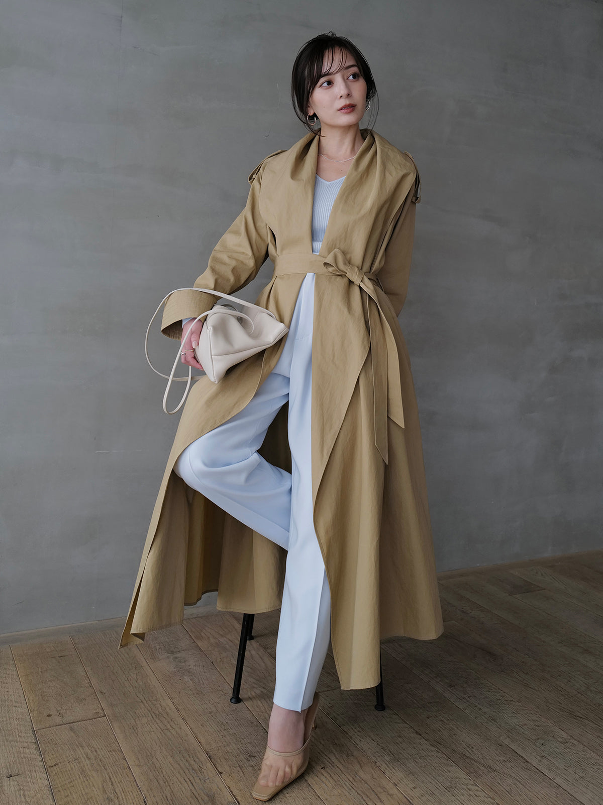 リュクスビスコースリブニットプルオーバー