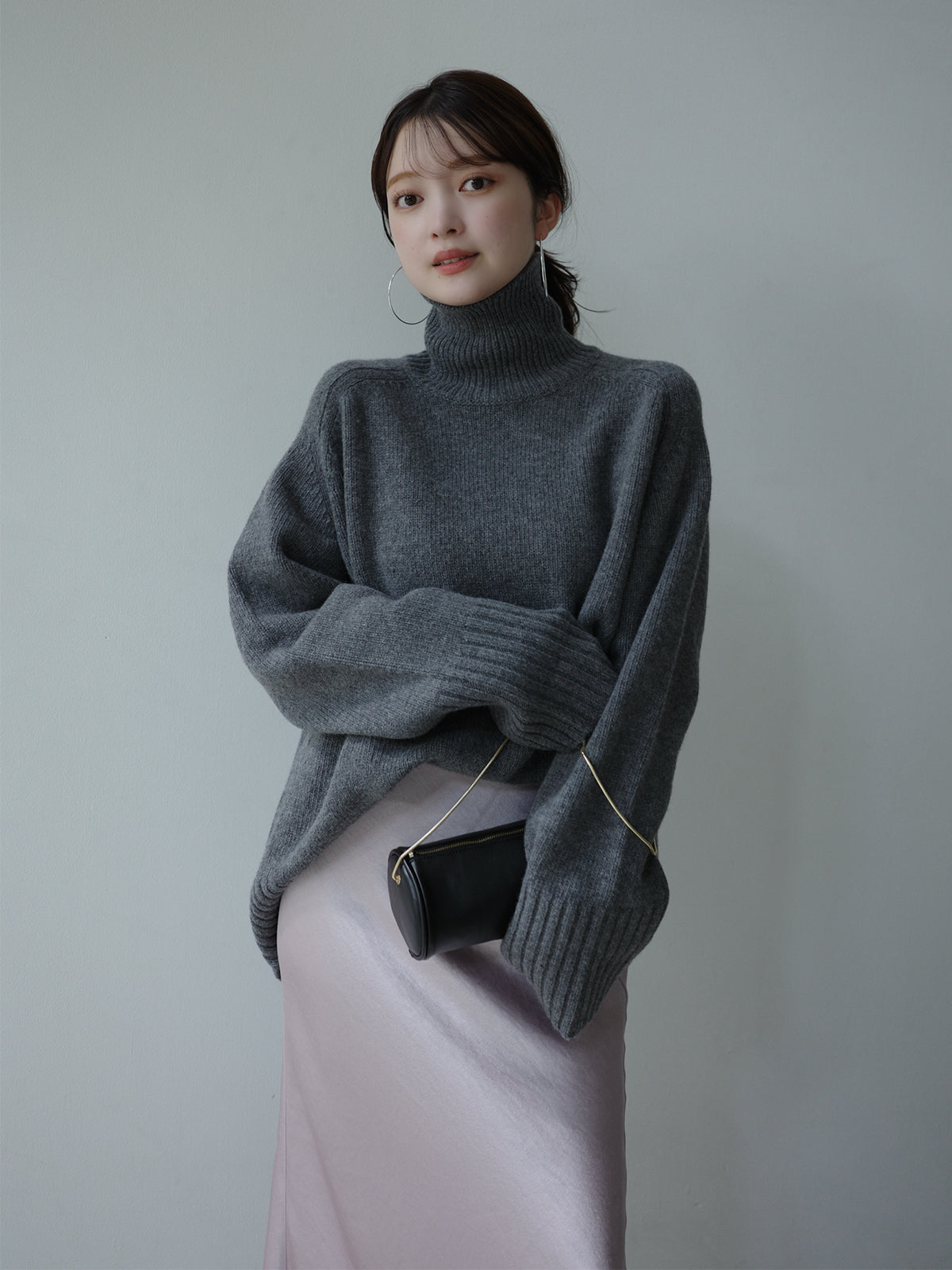 HAMILTON 울 캐시미어 터틀넥 풀오버