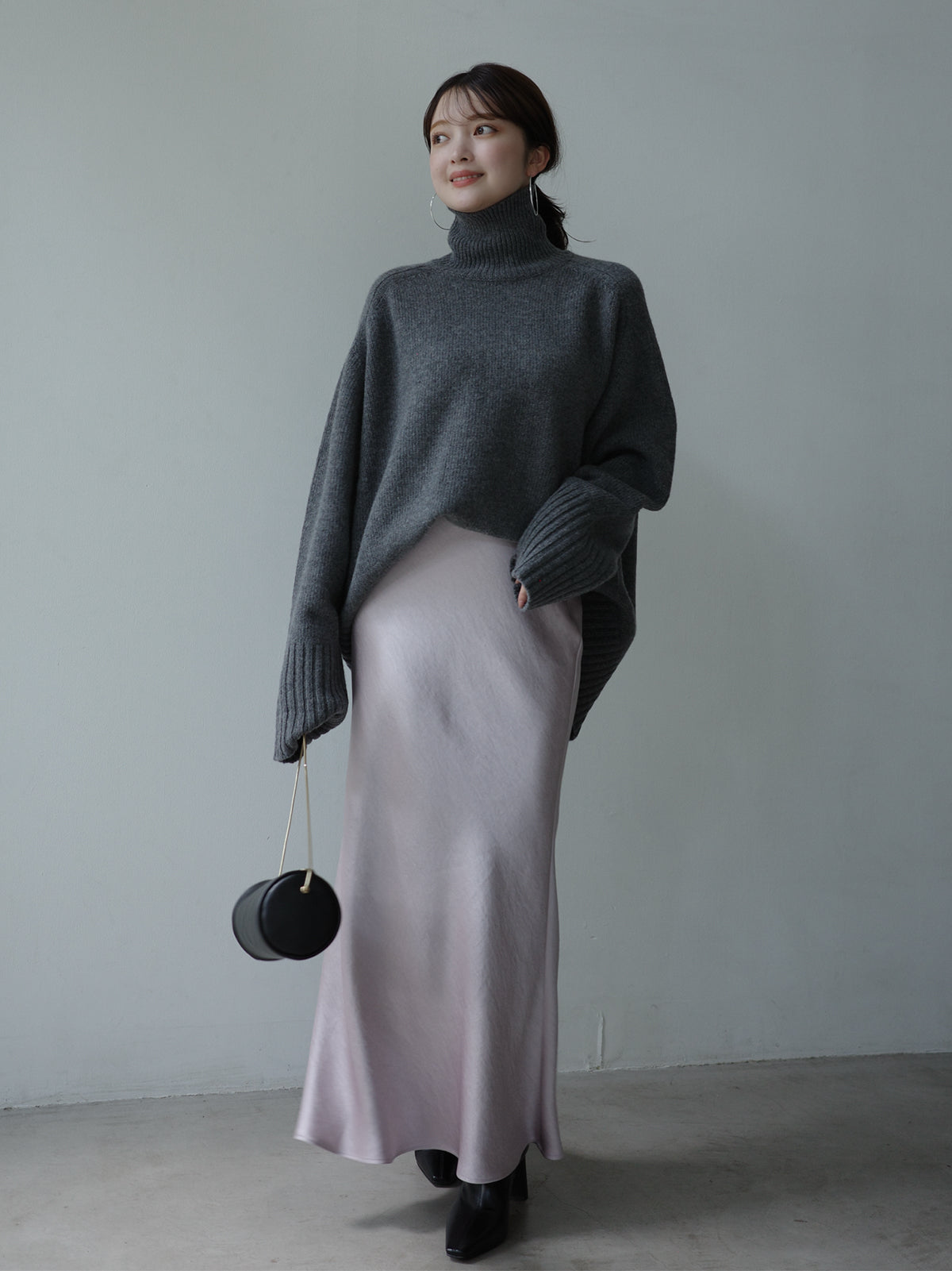 HAMILTON 울 캐시미어 터틀넥 풀오버