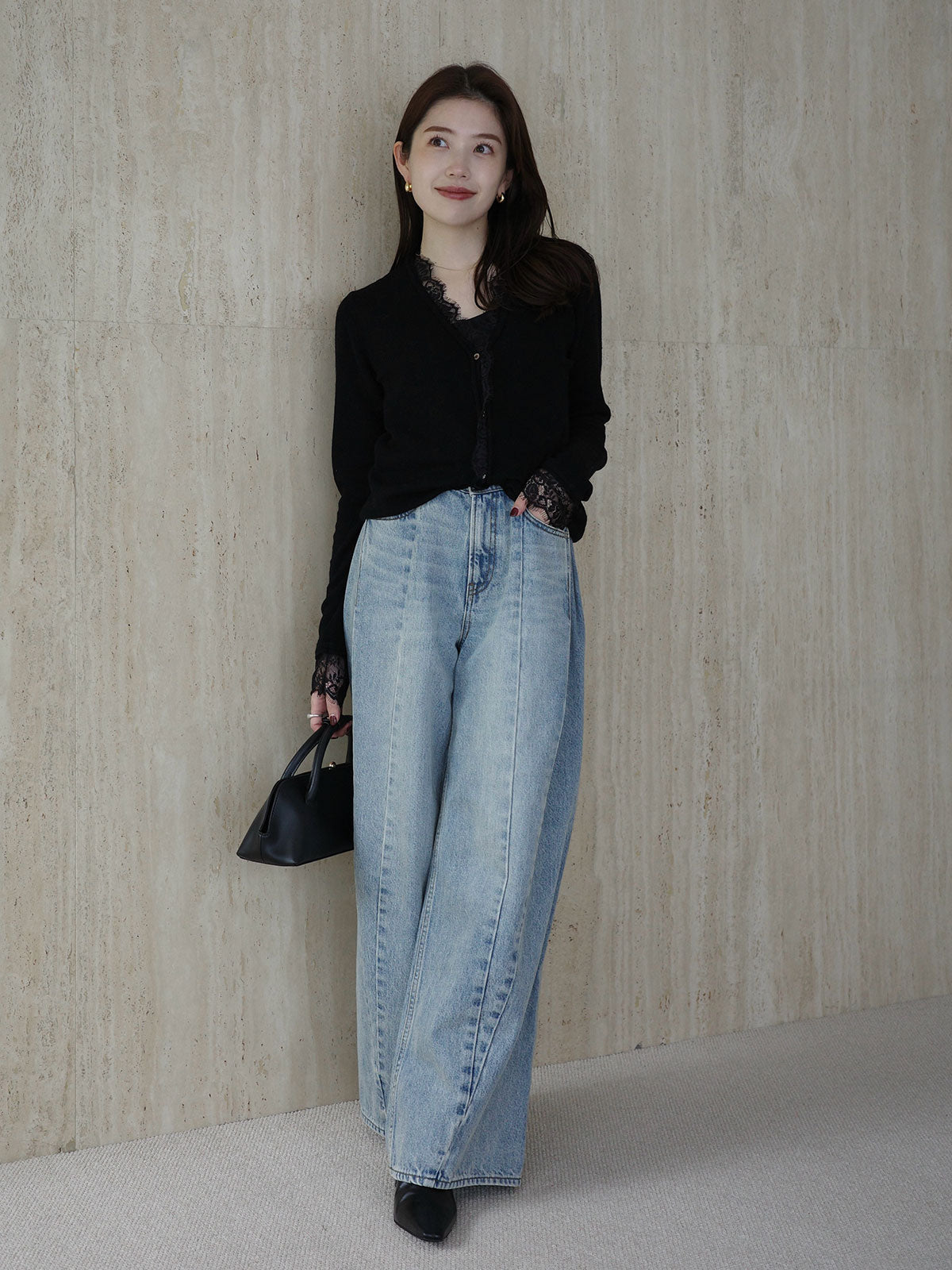 아이래쉬 레이스 트리밍 니트