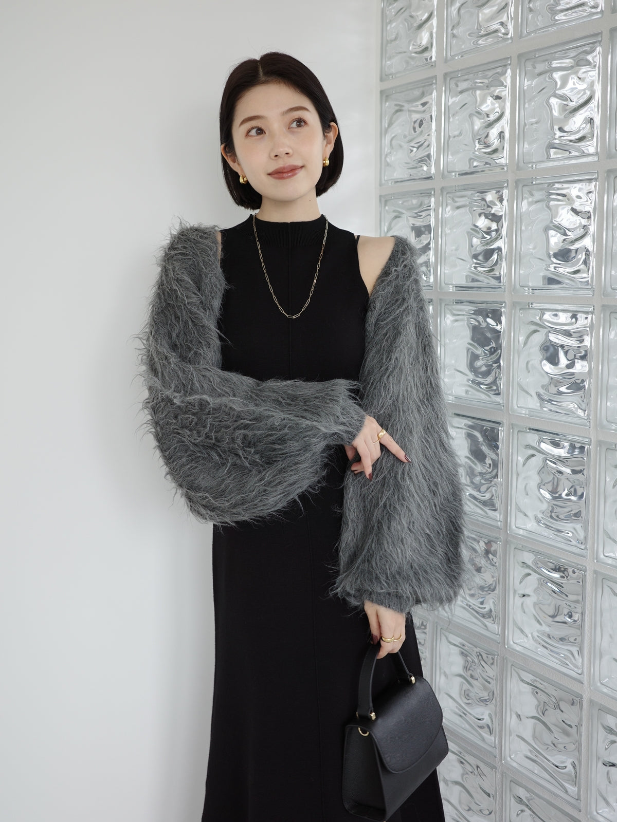 ファーライクボレロセットワンピース