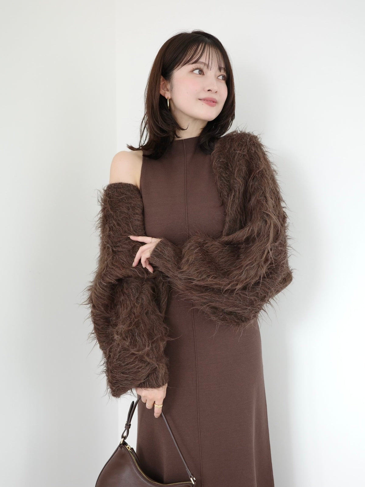 ファーライクボレロセットワンピース