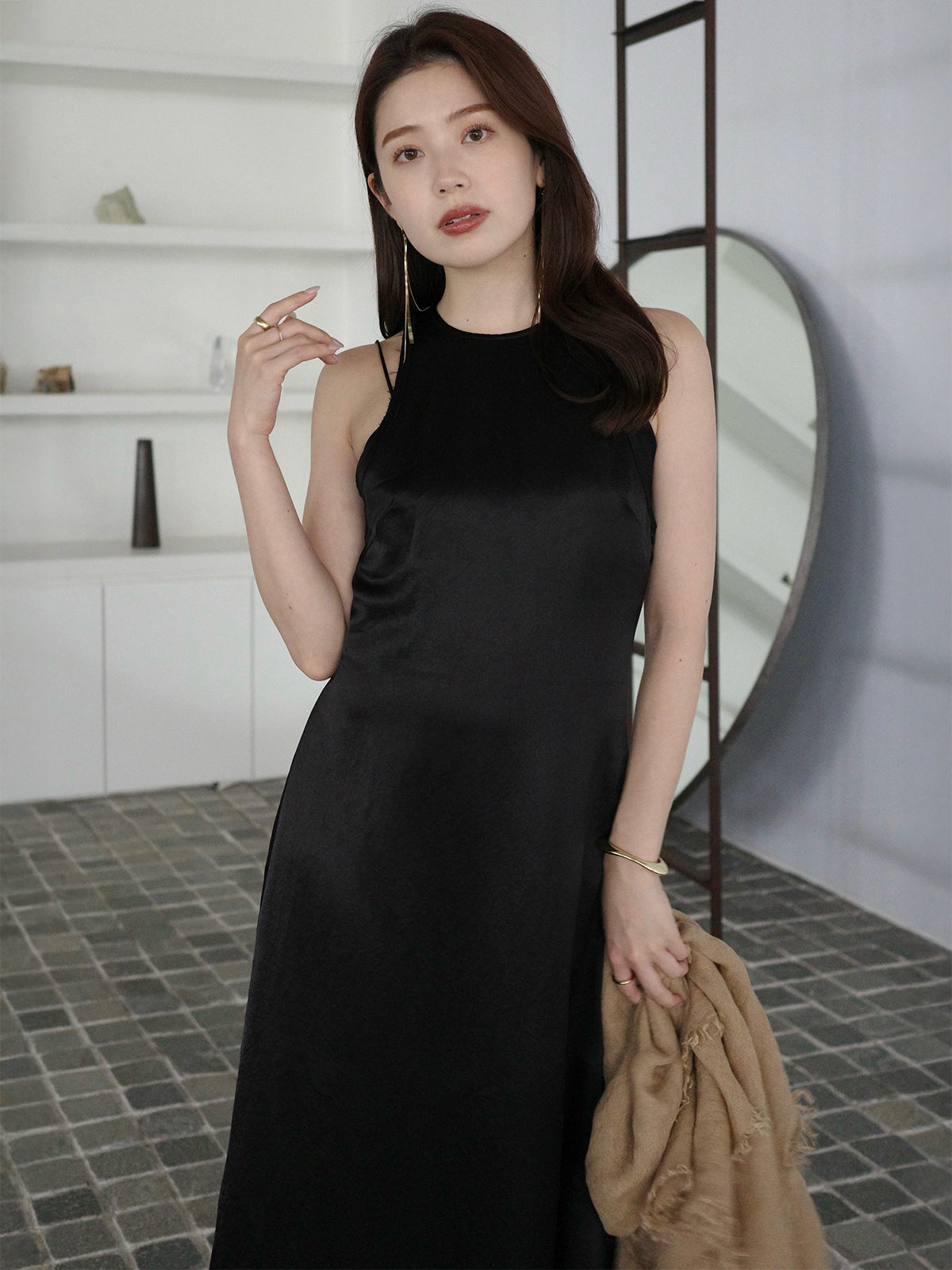 サテンアメスリワンピース