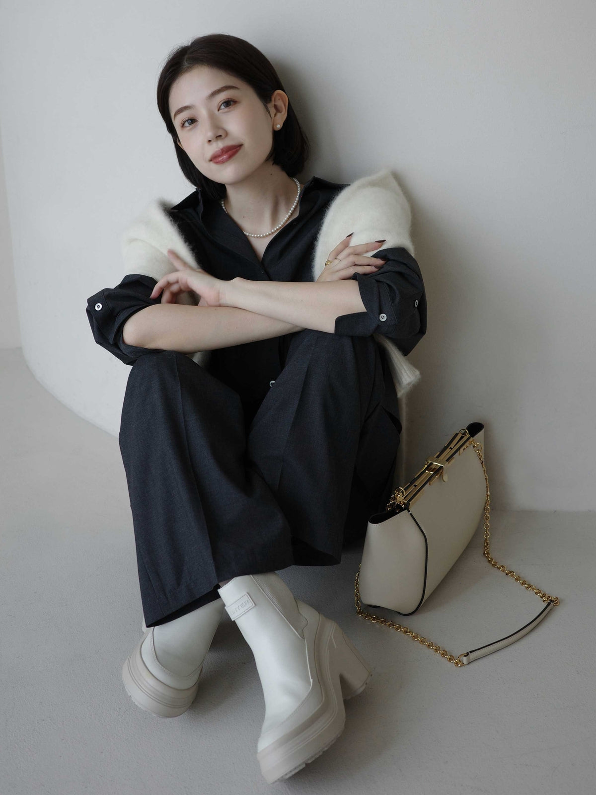 PR:157cm COLOR:CHARCOAL GREY SIZE:F