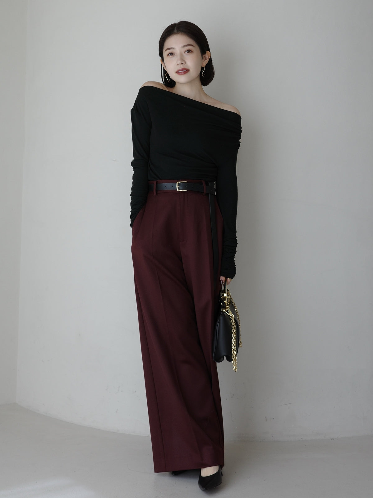 PR:157cm COLOR:BURGUNDY SIZE:1