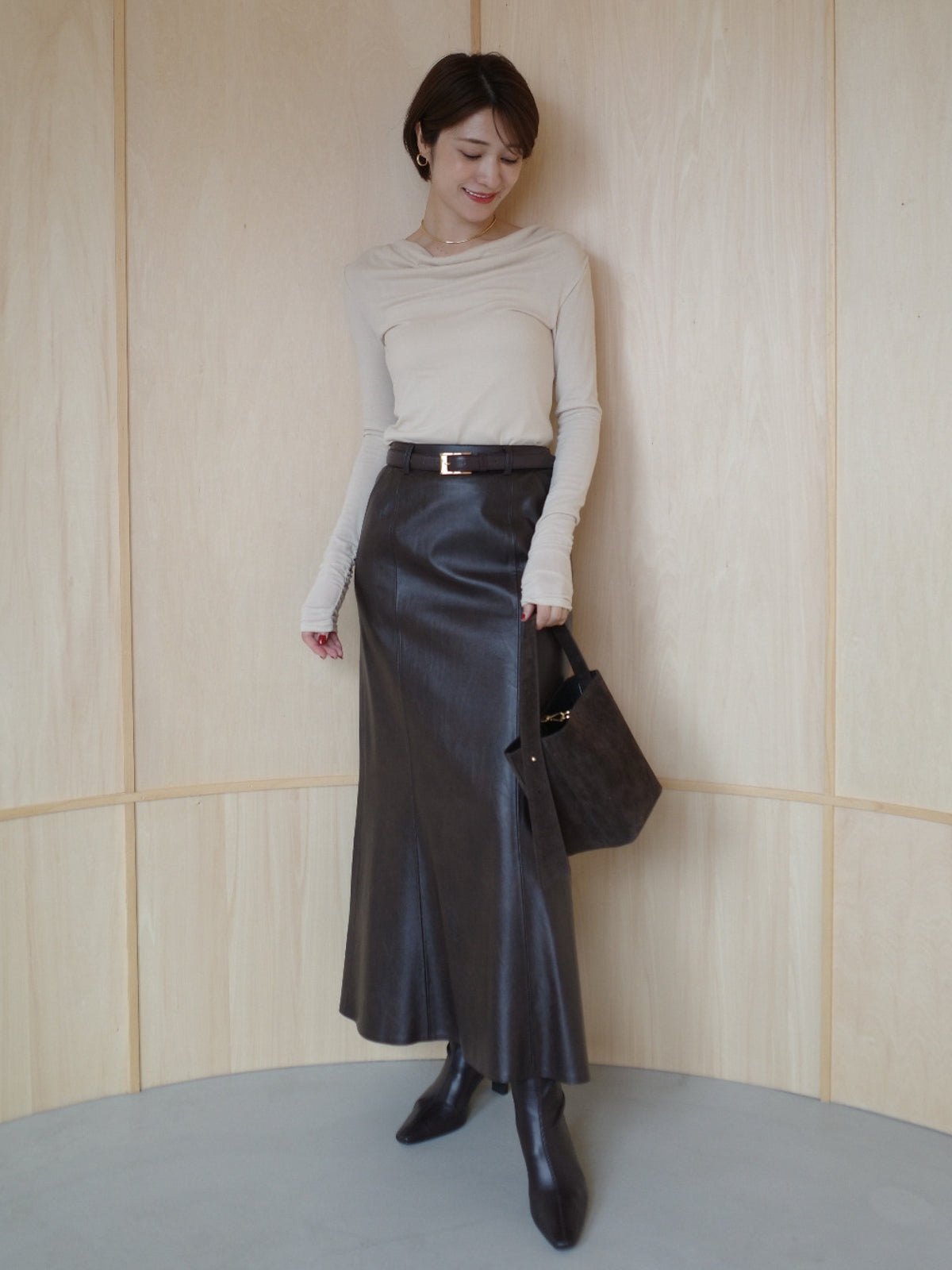 PR:168cm COLOR:DARK BROWN SIZE:2