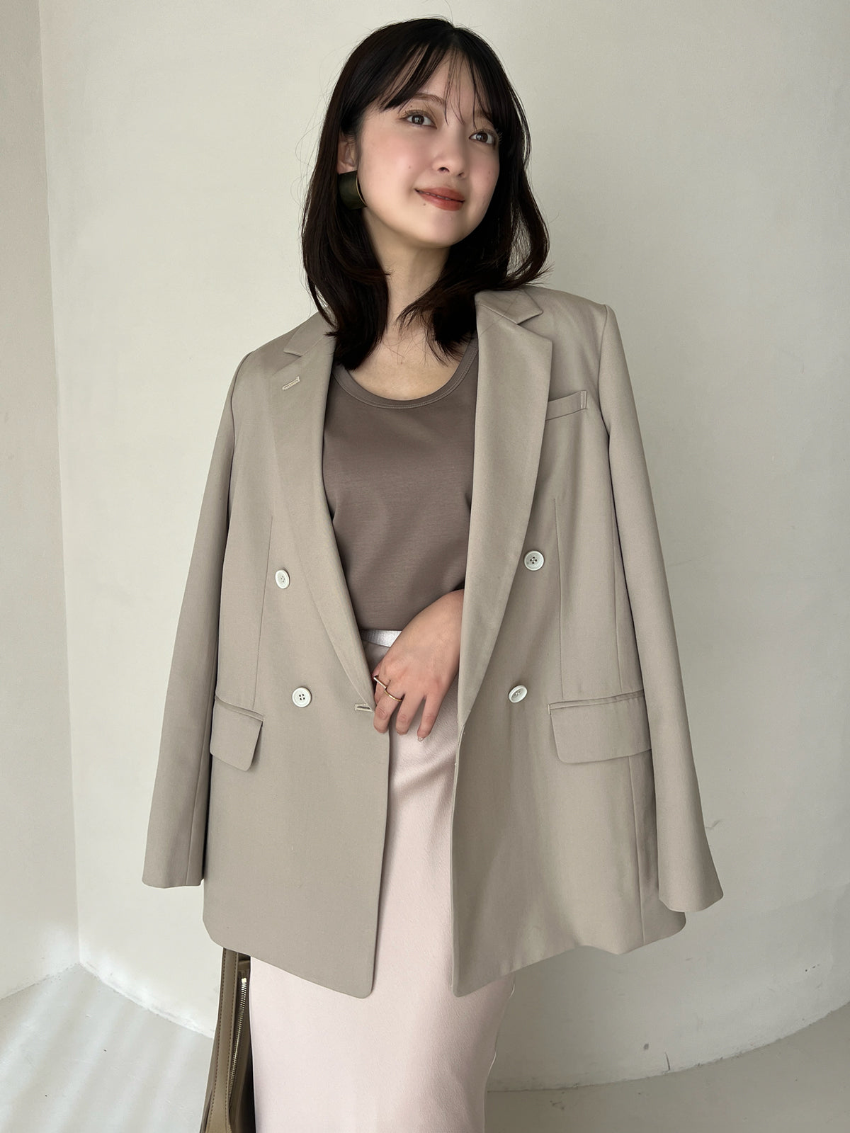 丝滑触感棉质U领T恤