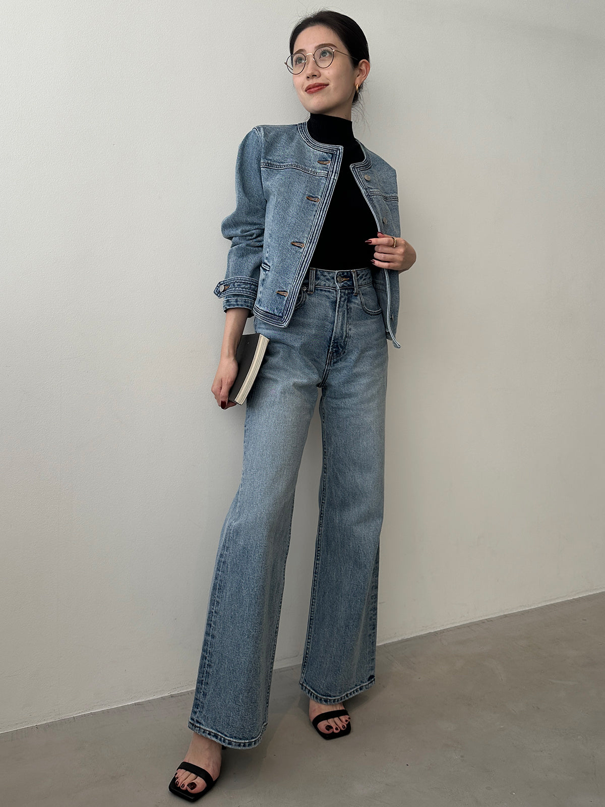 Wide leg denim