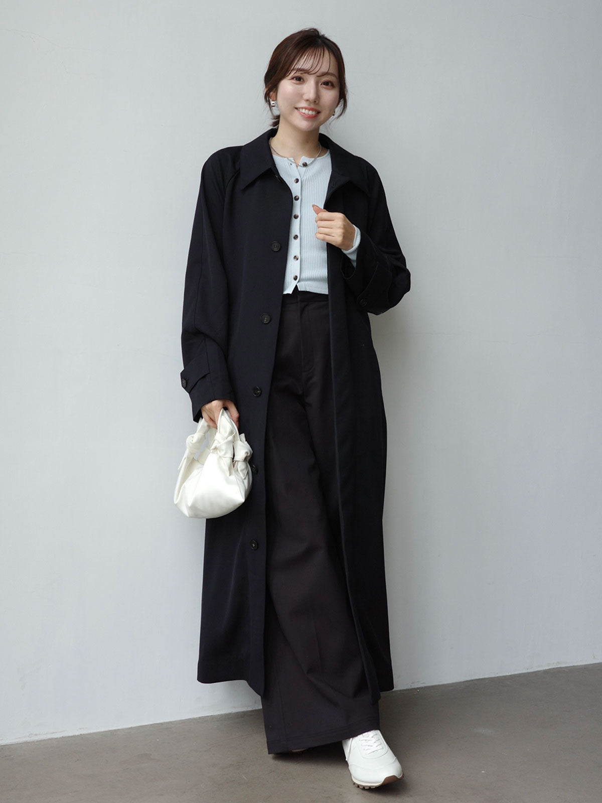 コットンクロスワイドパンツ