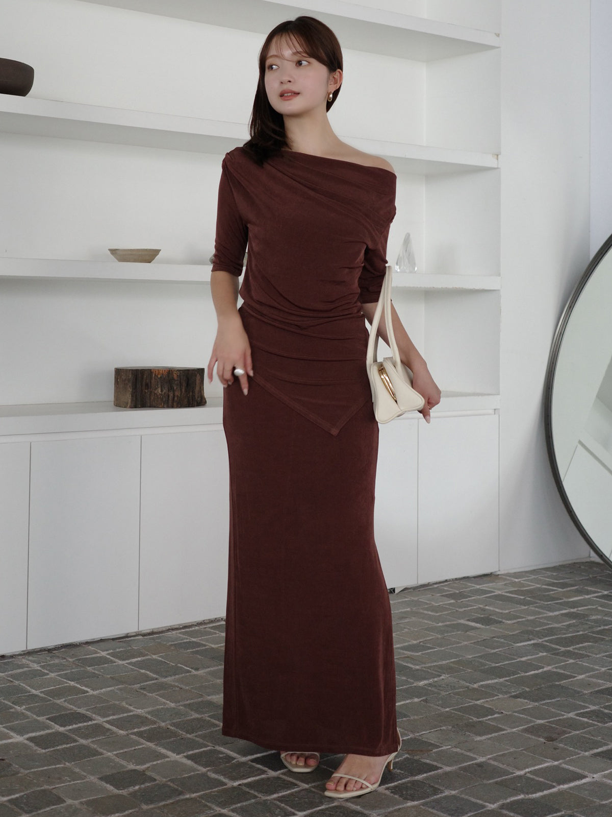 アセテートカットナロースカート