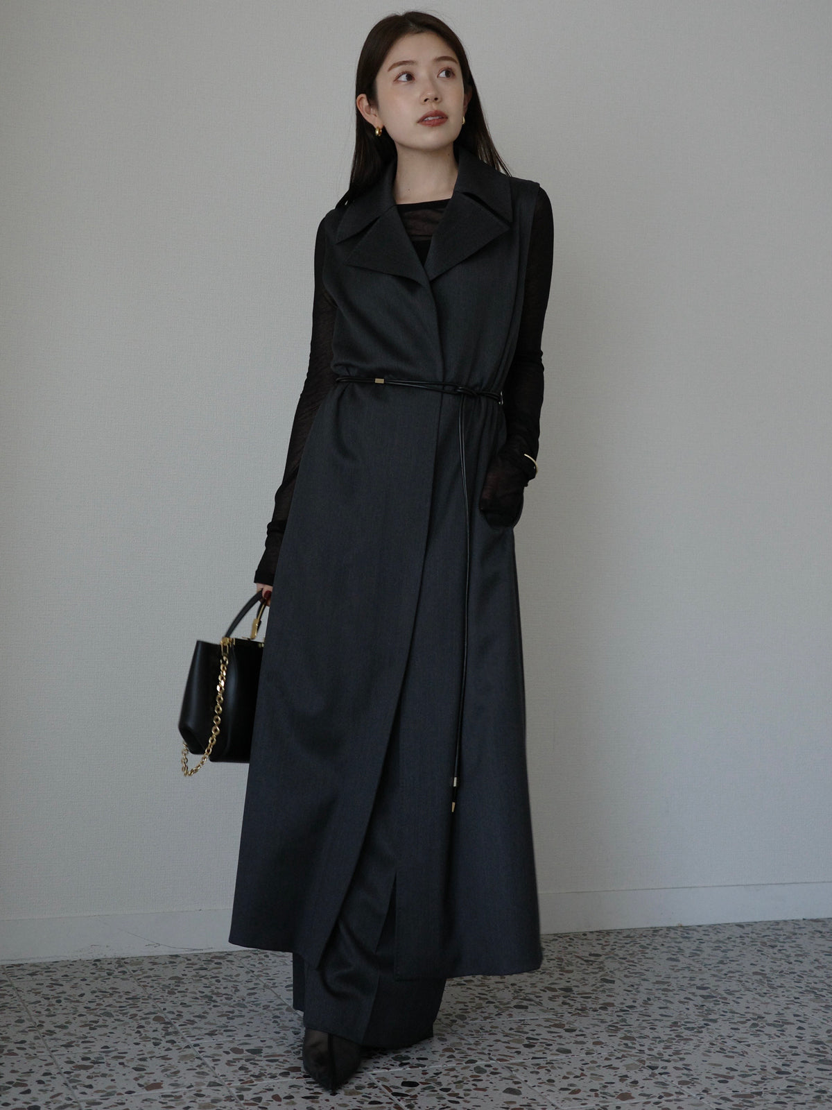 グロスウールワイドパンツ