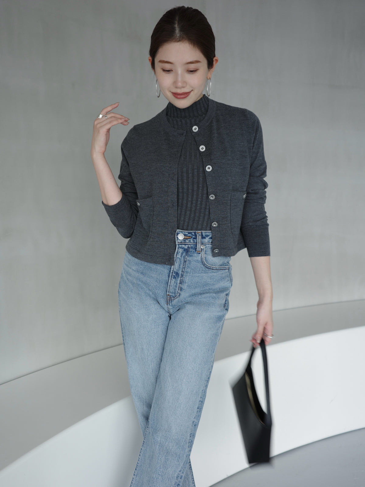 ベーシックウールニットカーディガン