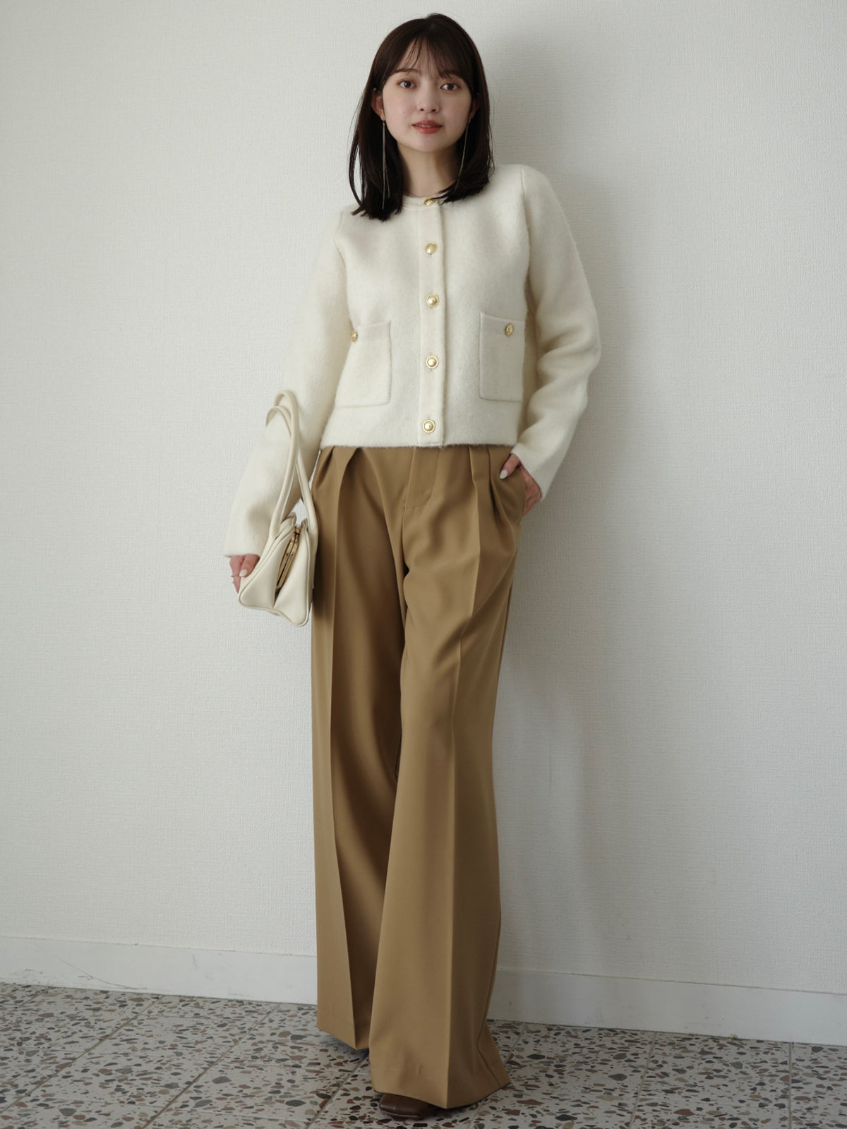 미드웨이트 투턱 와이드 팬츠