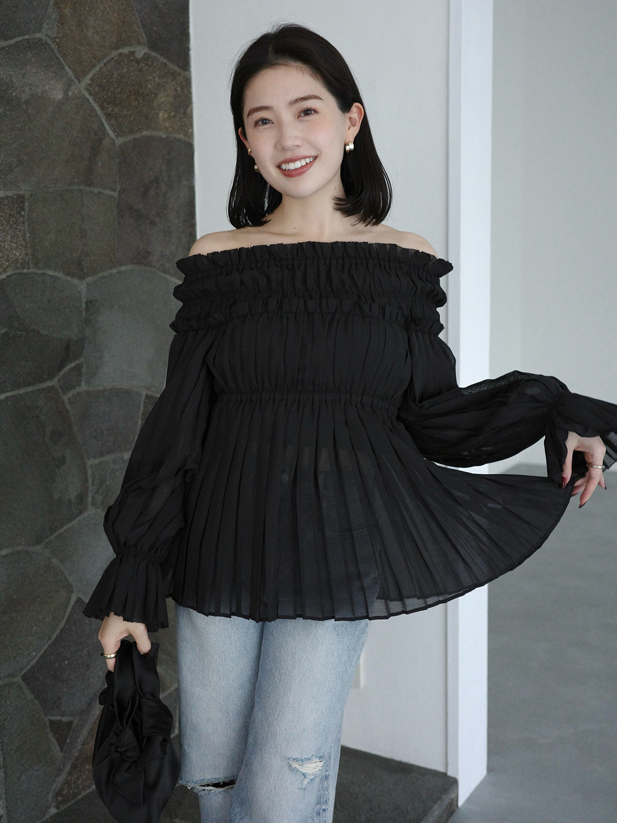 ダメージワイドデニム