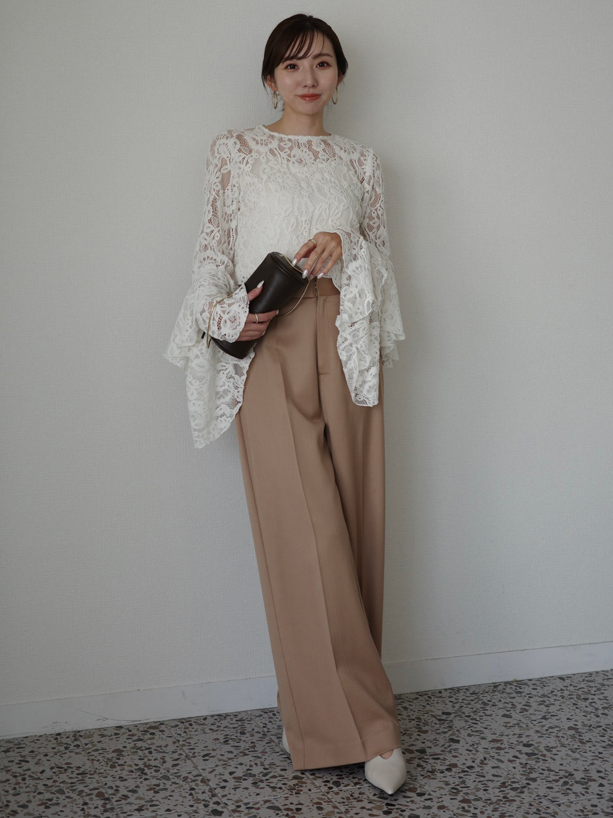 グロスウールワイドパンツ