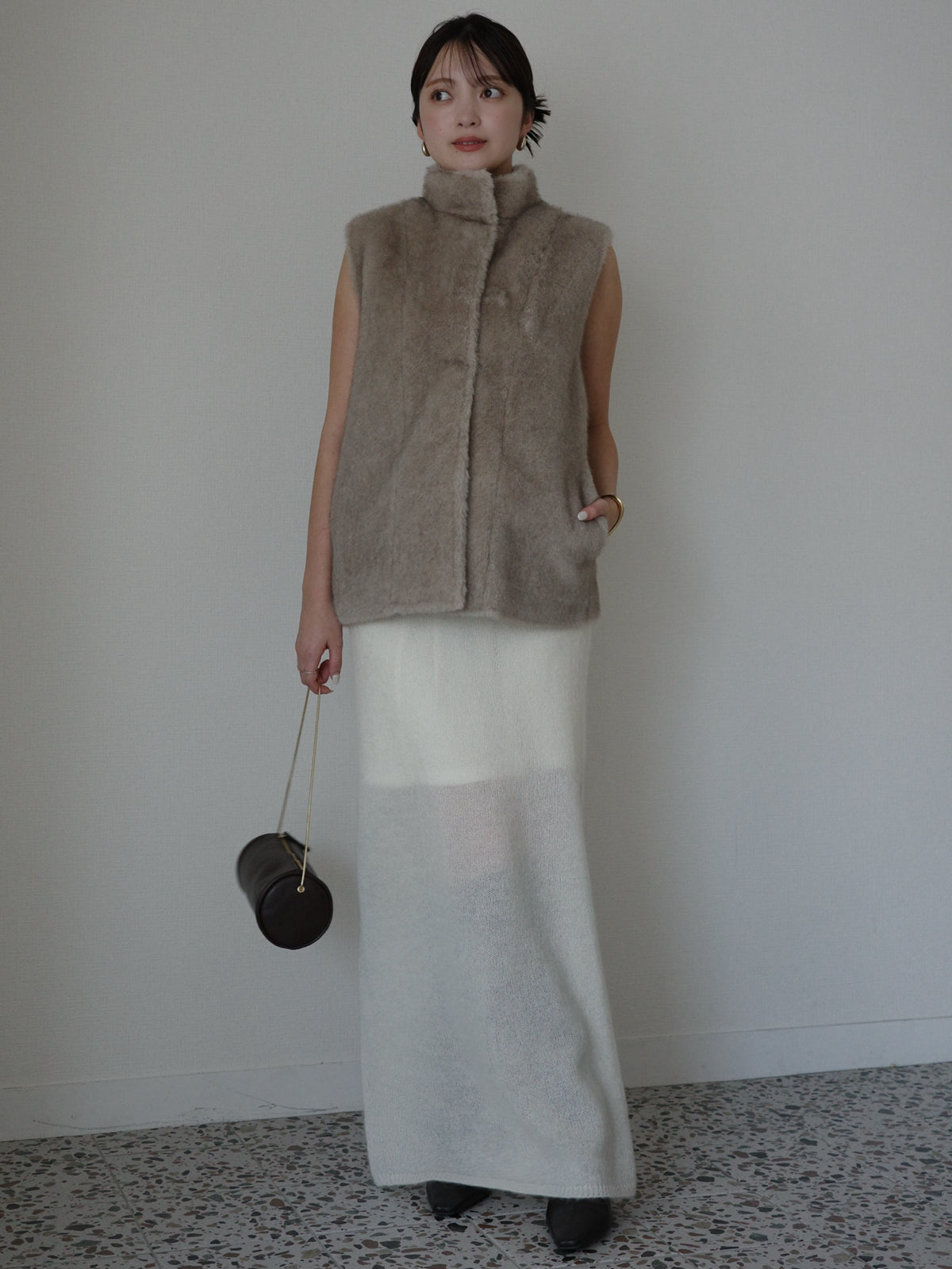 モヘアナロースカート