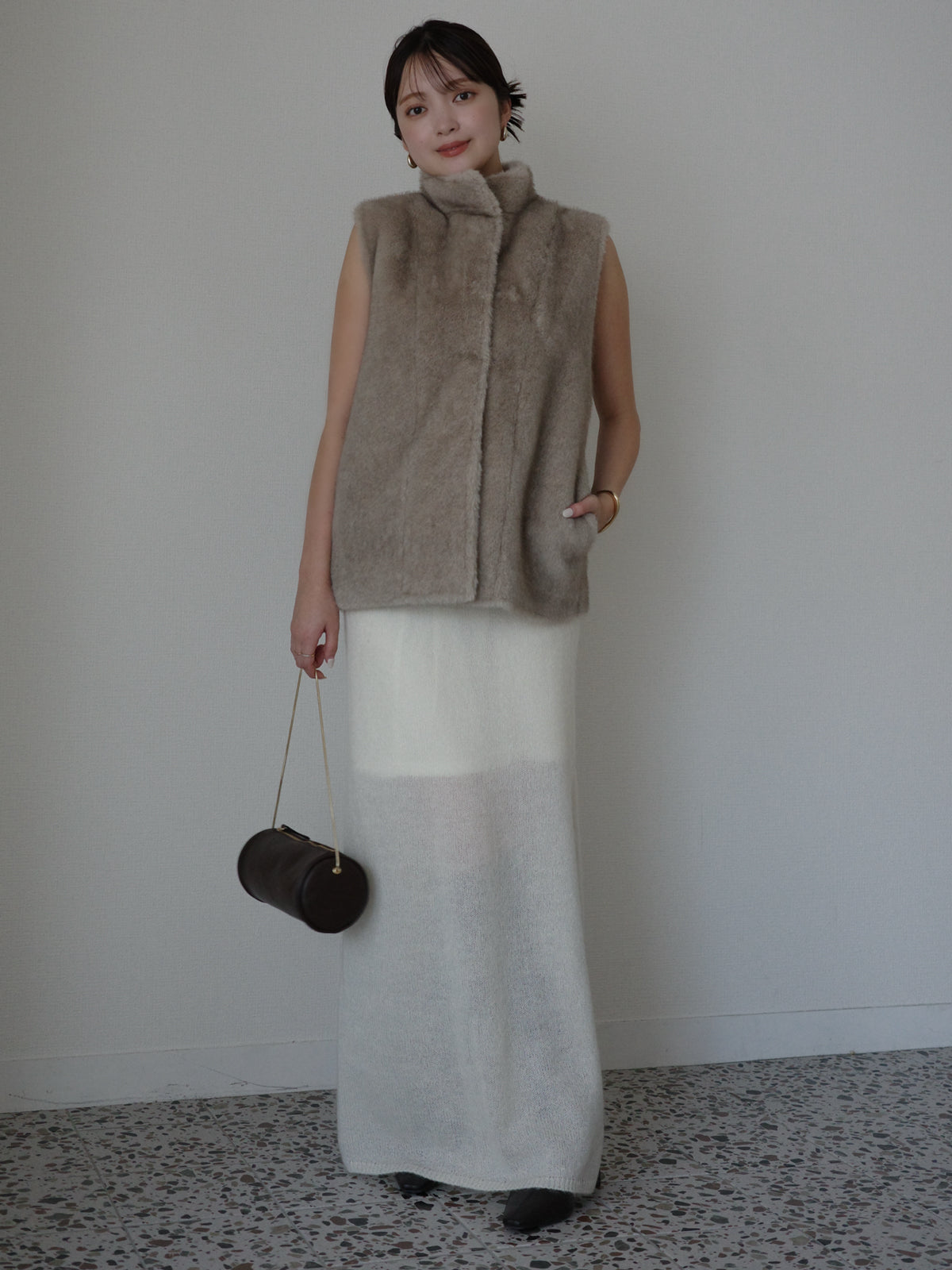 モヘアナロースカート