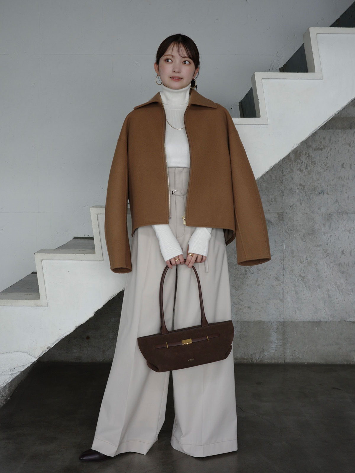 ベルテッドハイウエストパンツ