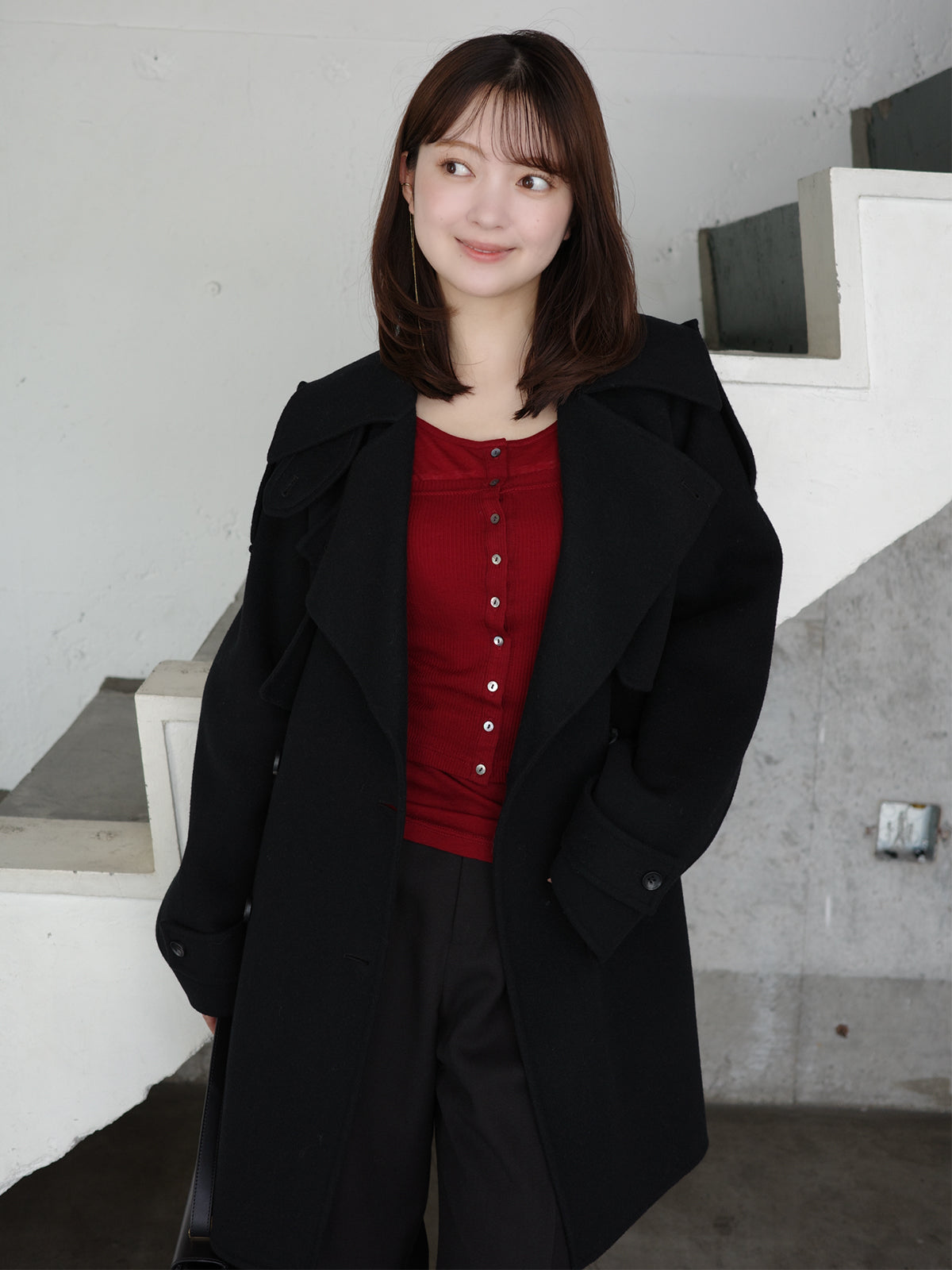 シアーウールレイヤリングトップス