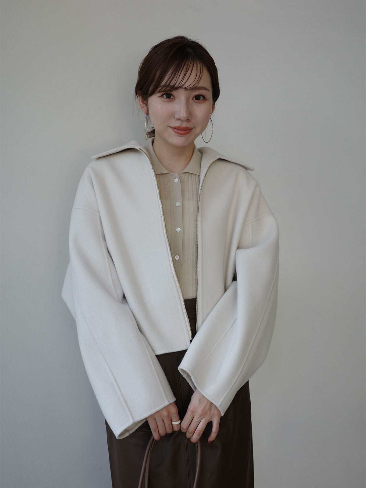 リバーウールショートコート