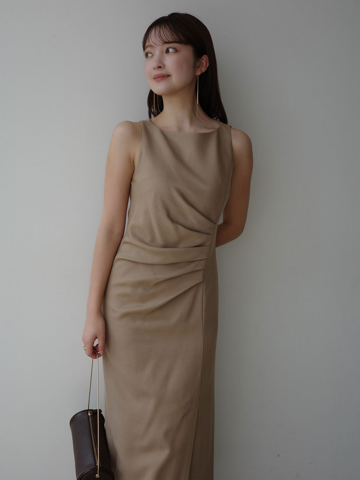 アシメタックナローワンピース