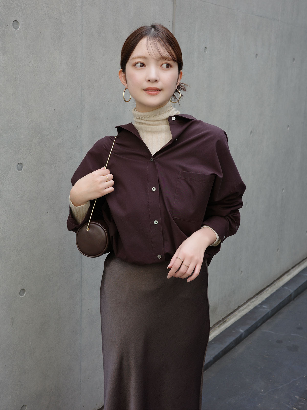 PR:156cm COLOR:DARK BROWN SIZE:F