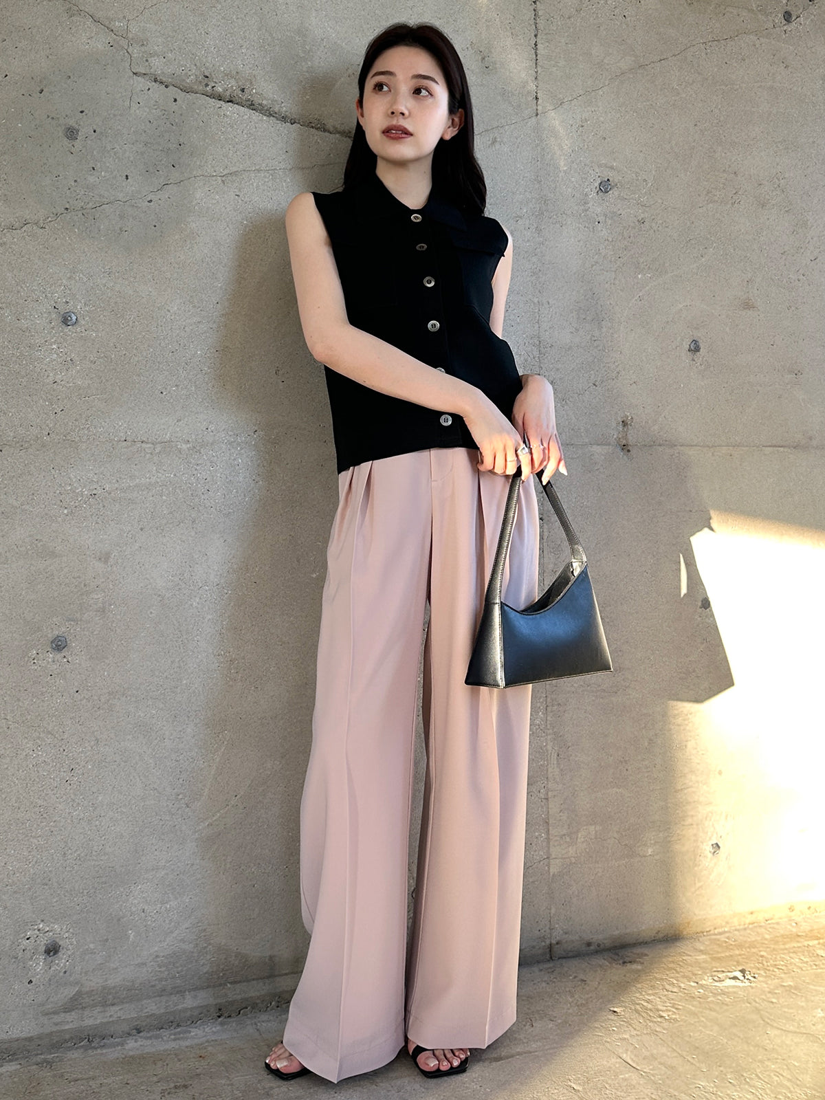 투턱 와이드 팬츠