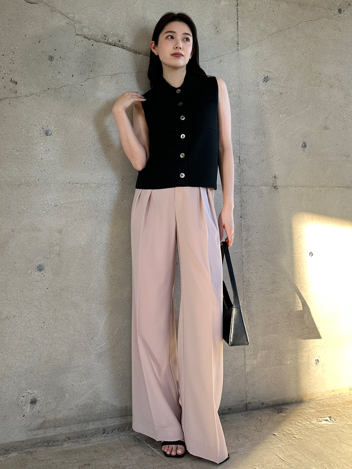 ツータックワイドパンツ