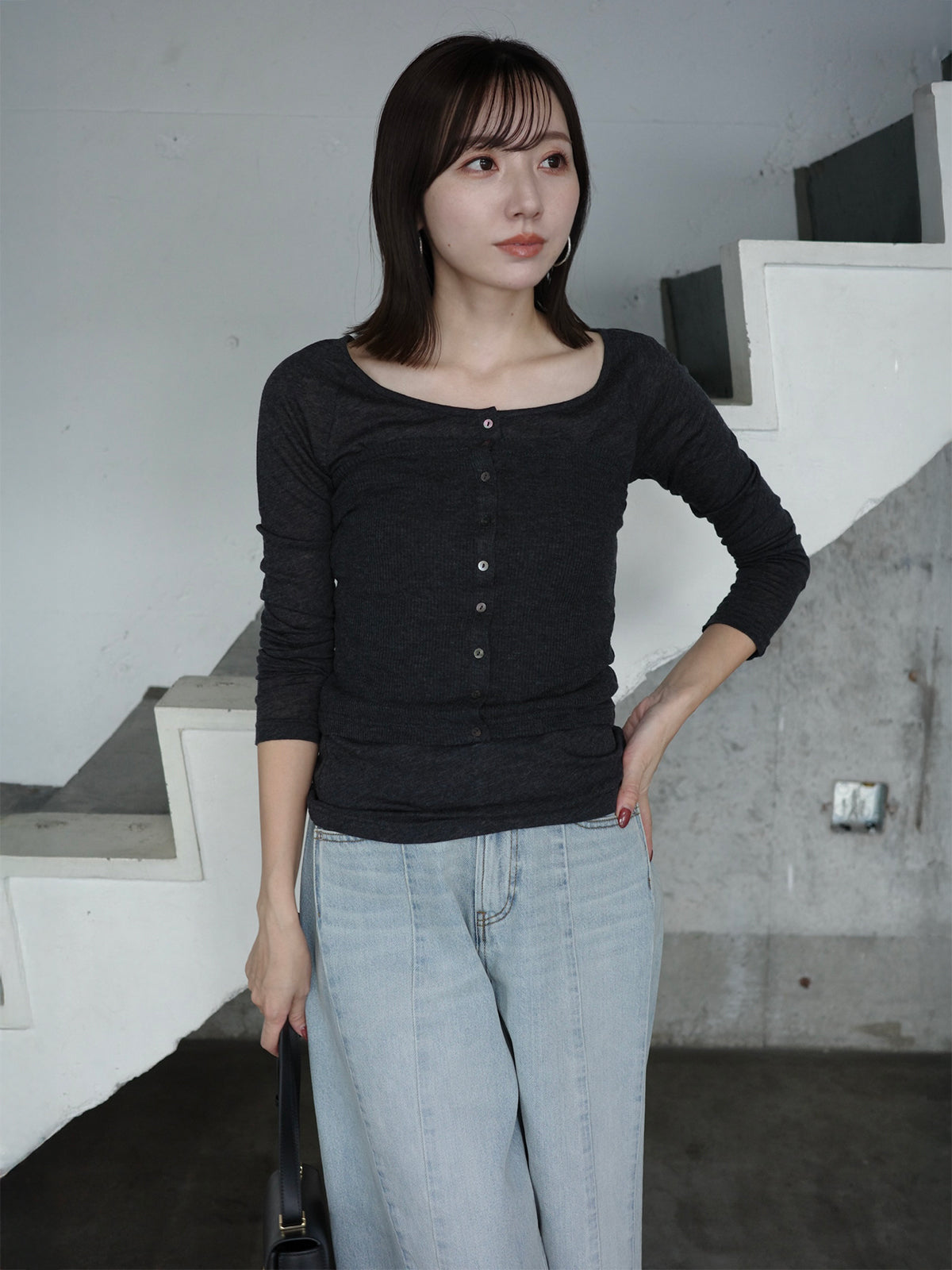 シアーウールレイヤリングトップス