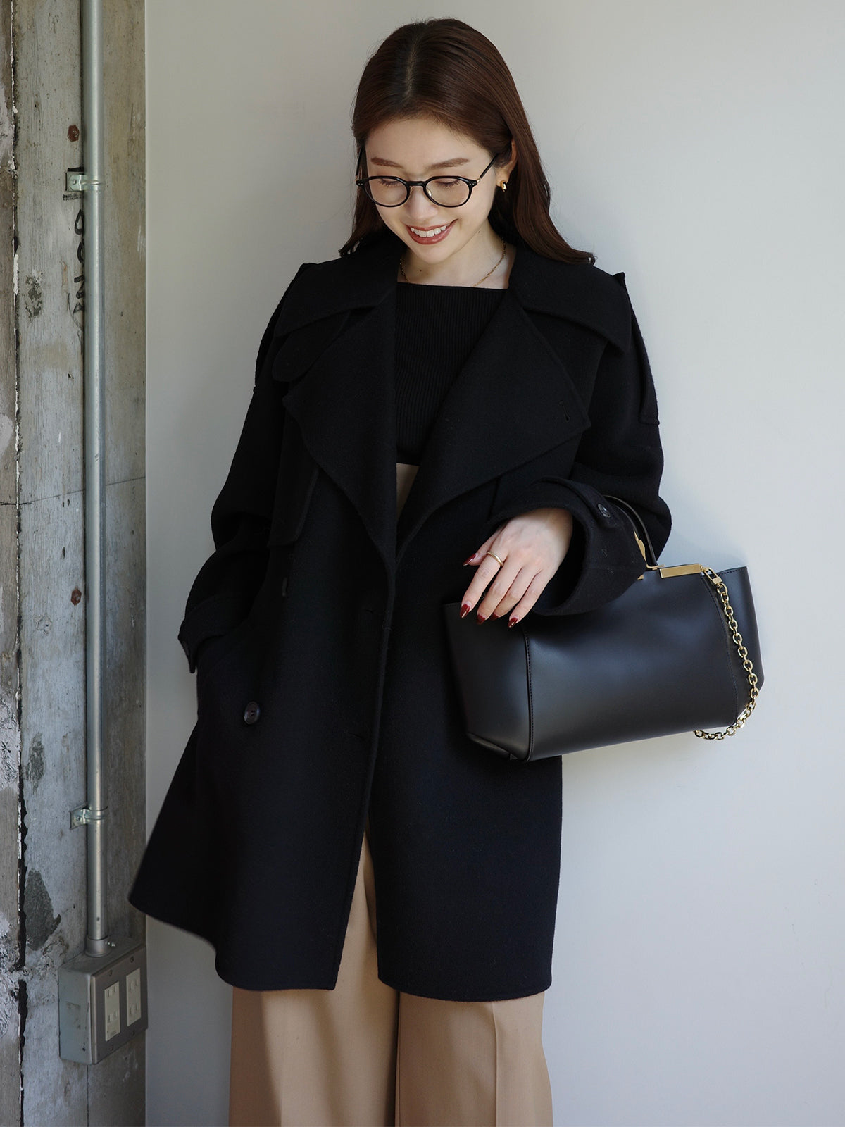 シルクカシミアブレンドボートネックニット