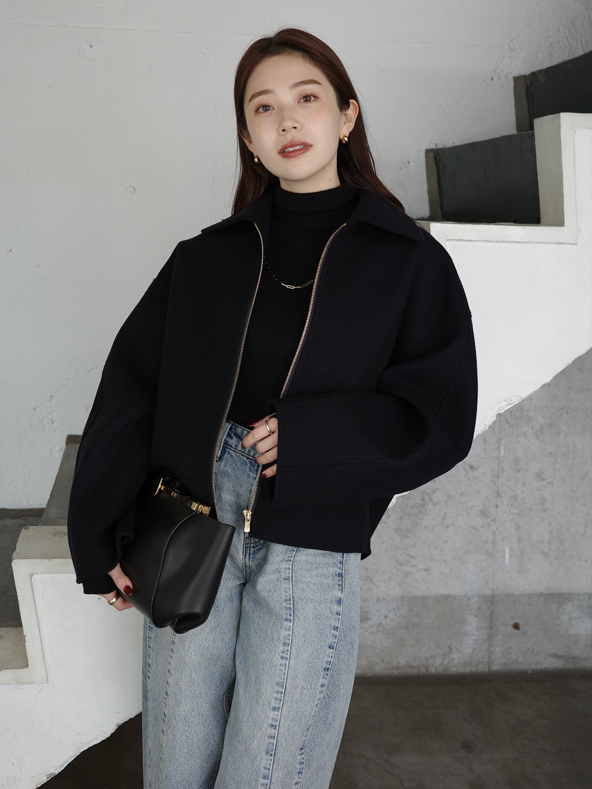 リバーウールショートコート