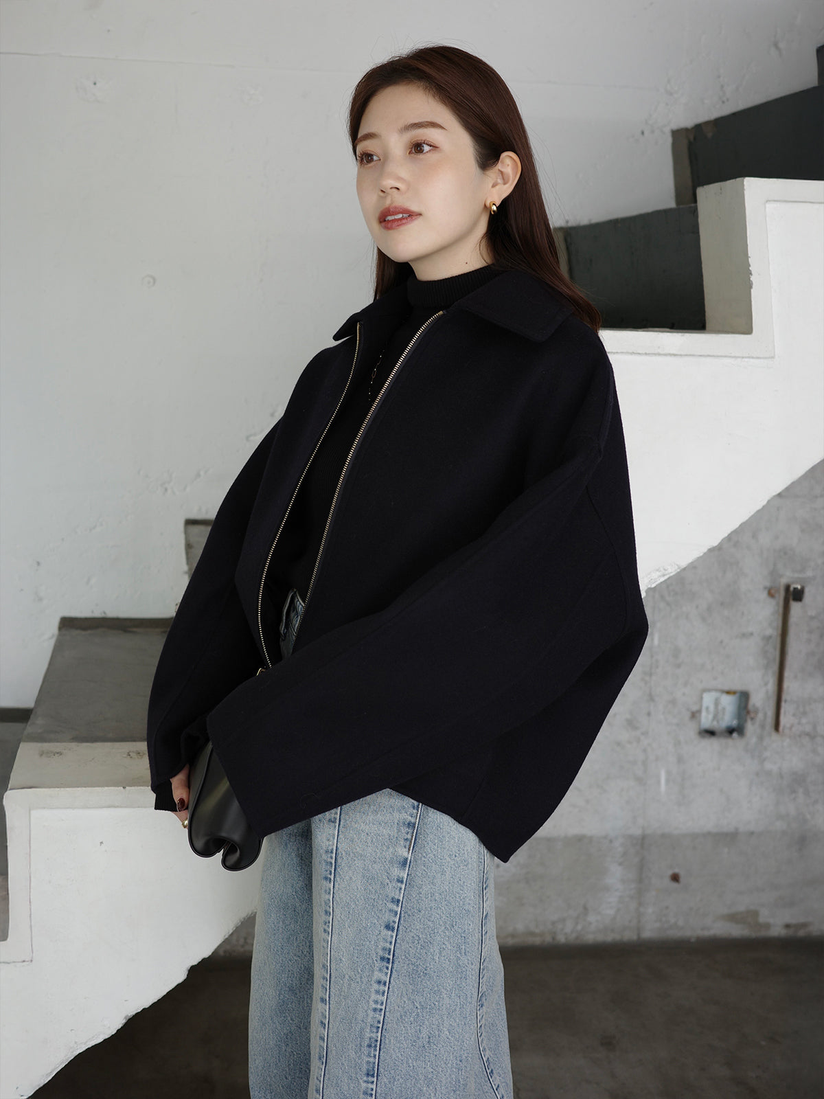 リバーウールショートコート