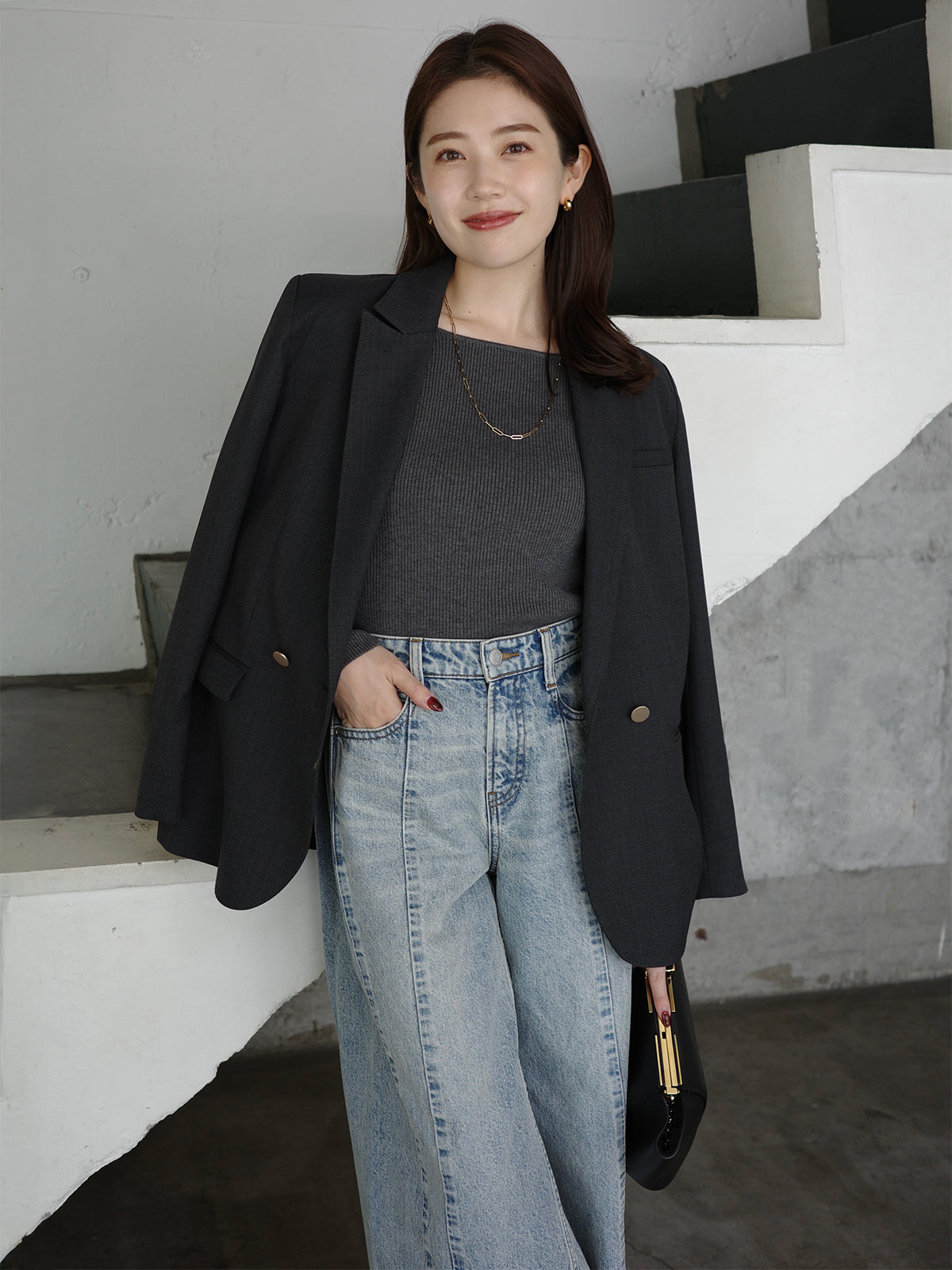 シルクカシミアブレンドボートネックニット