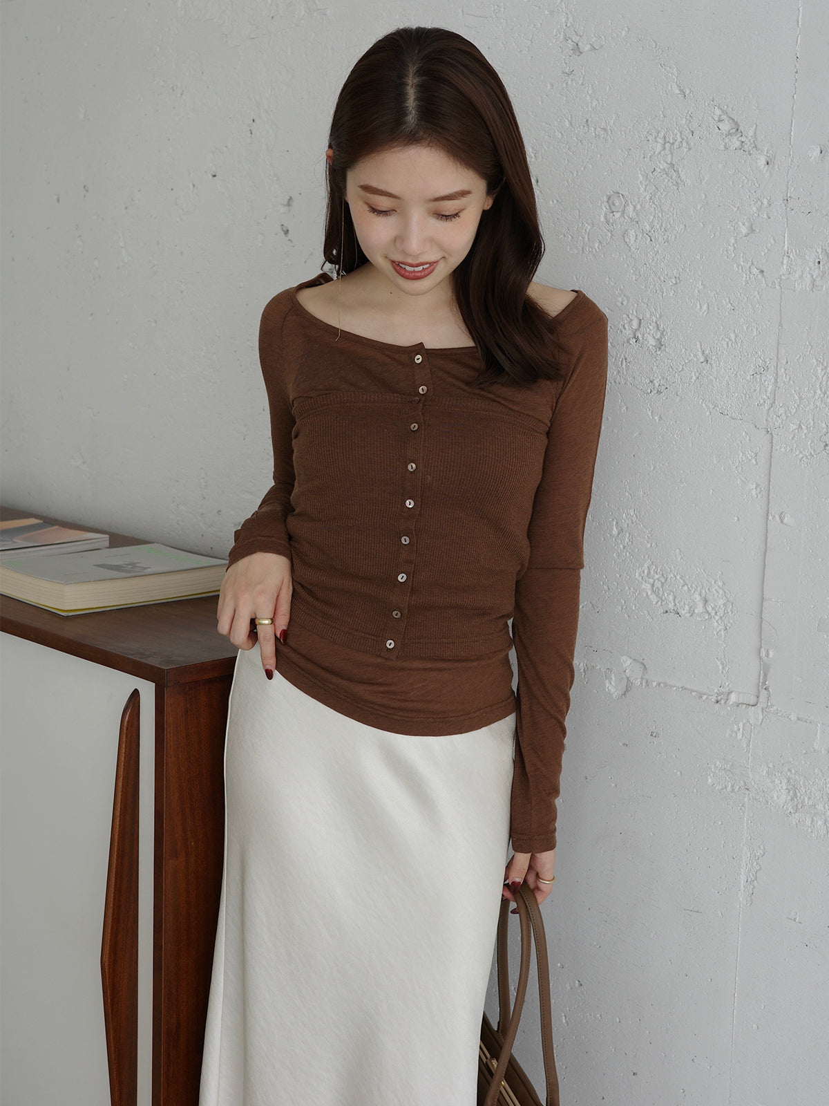 シアーウールレイヤリングトップス