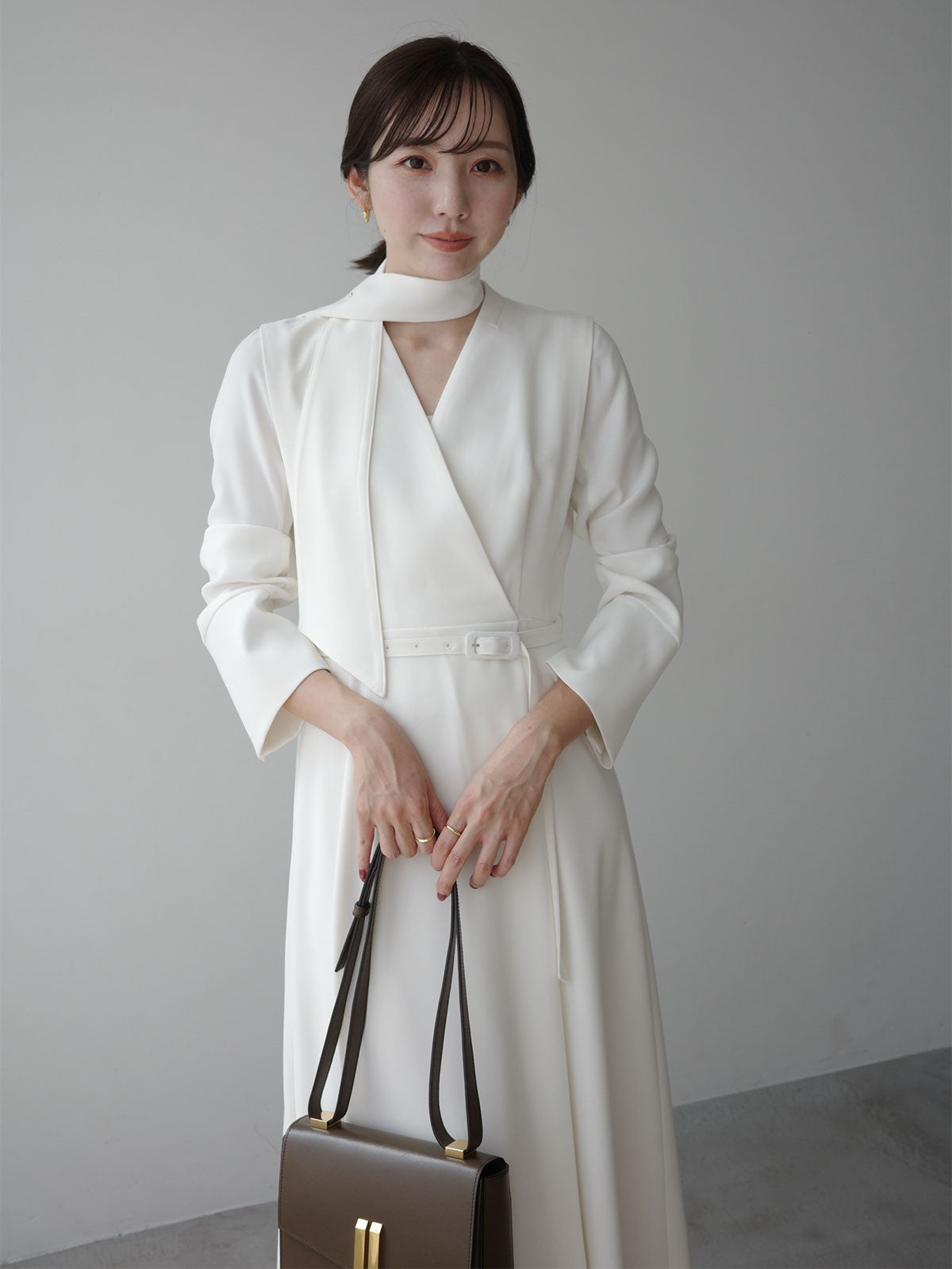 ダブルサテンクラシカルワンピース