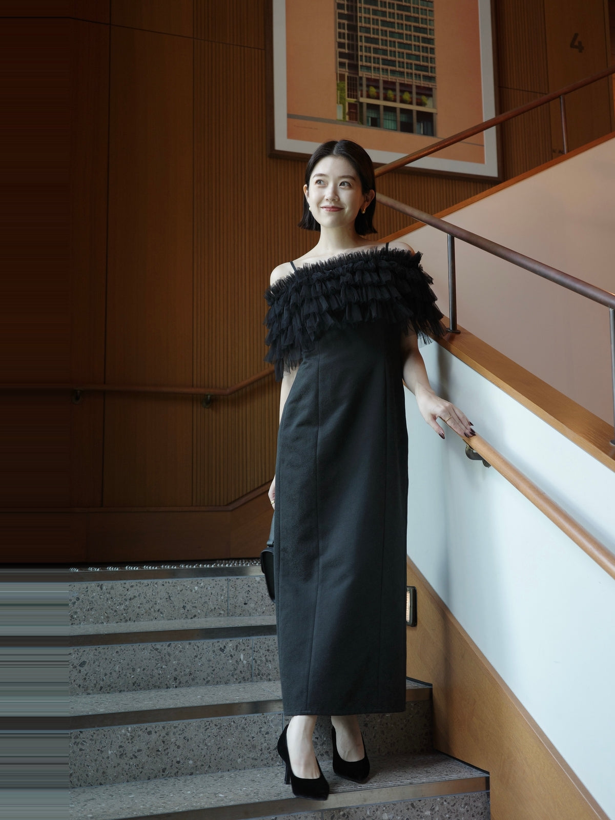 【occasion】ボレロセットジャガードドレス