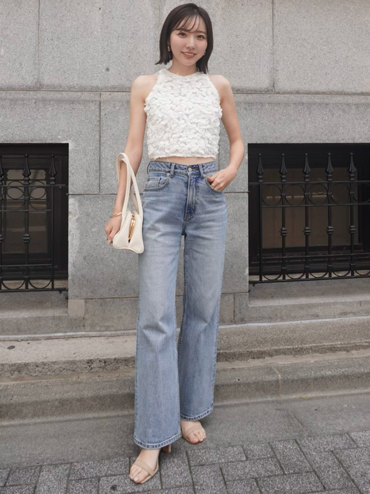 Wide leg denim