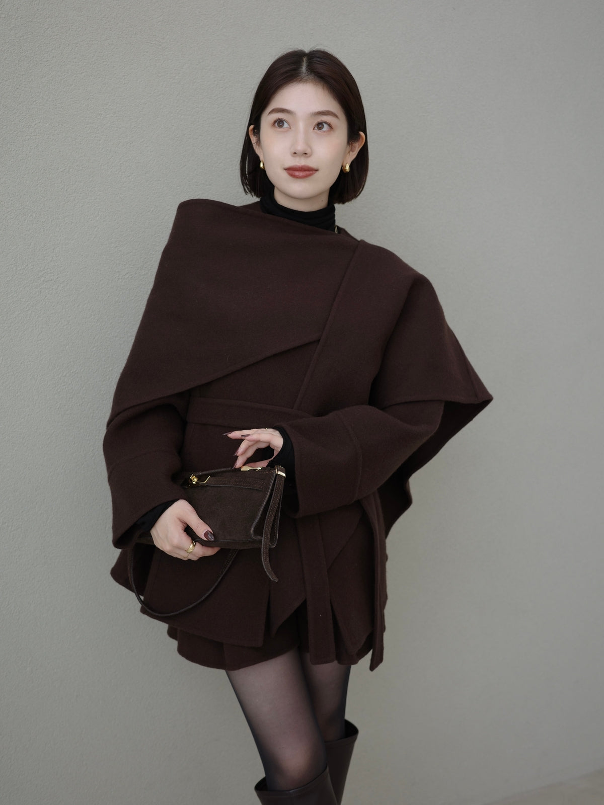 PR:157cm COLOR:DARK BROWN SIZE:1