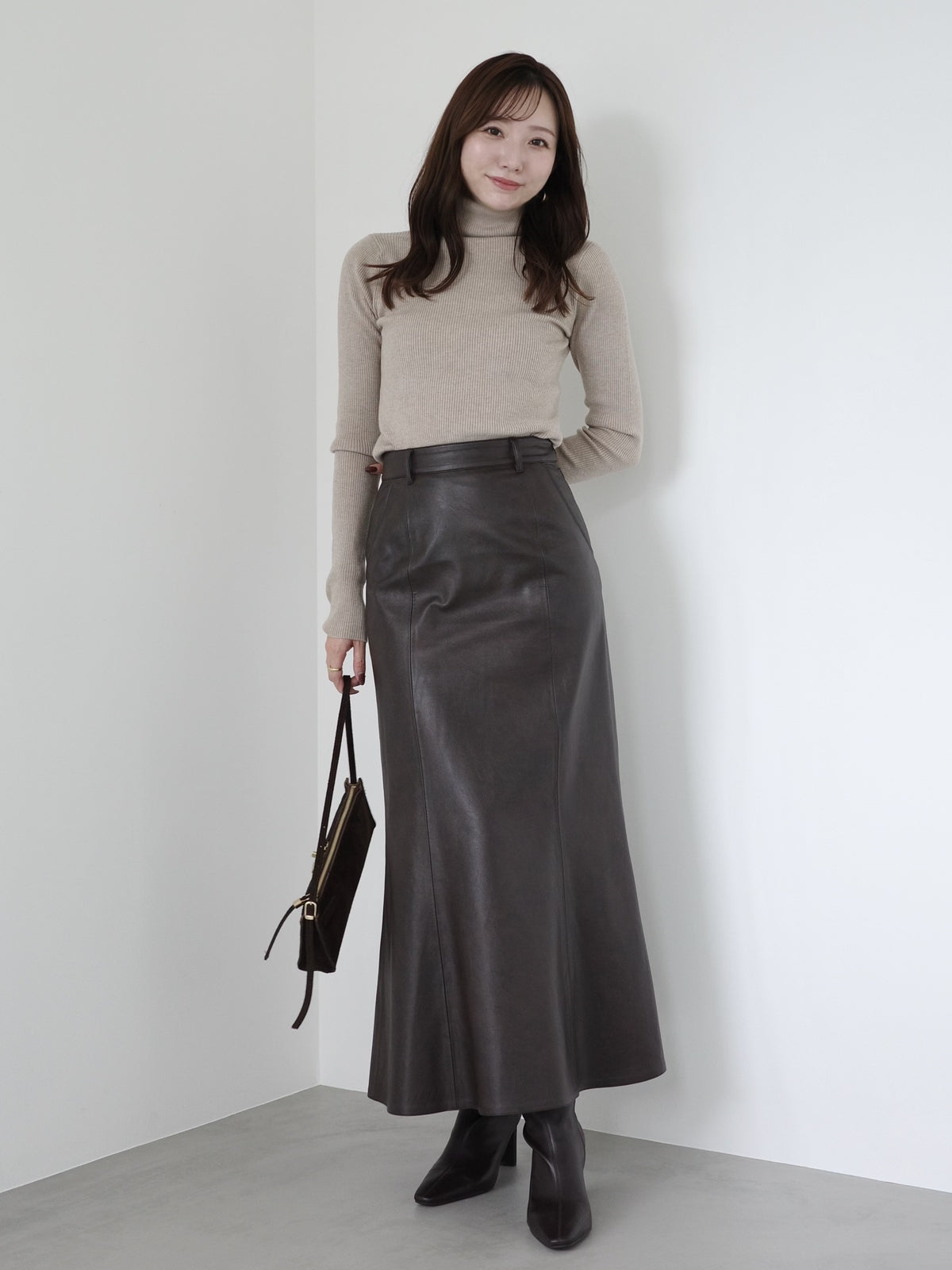 PR:162cm COLOR:DARK BROWN SIZE:1
