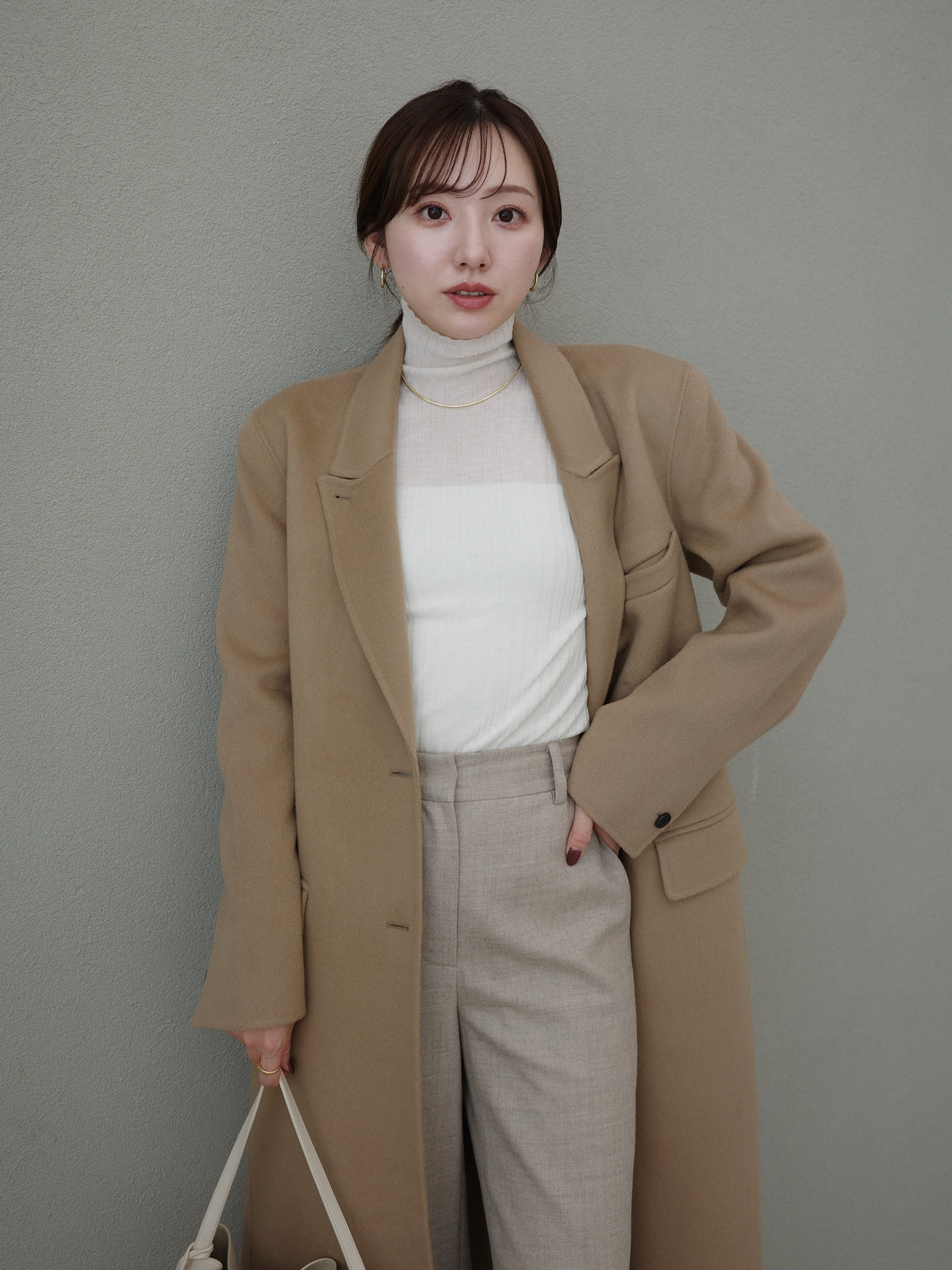 【BLOSSOM×ánuans】WOOL-CASHMERE HANDMADE LONGCOAT