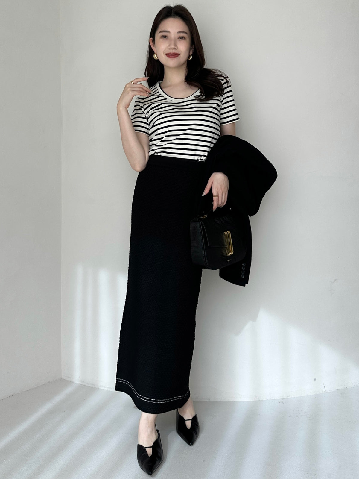 丝滑触感棉质U领T恤